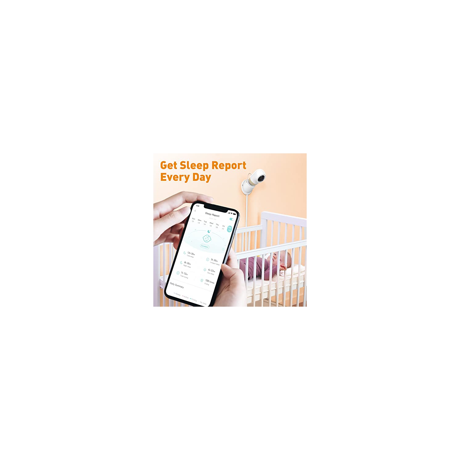 Ebemate Smart Baby Monitor - HD Video & Audio, Smartwatch Integration