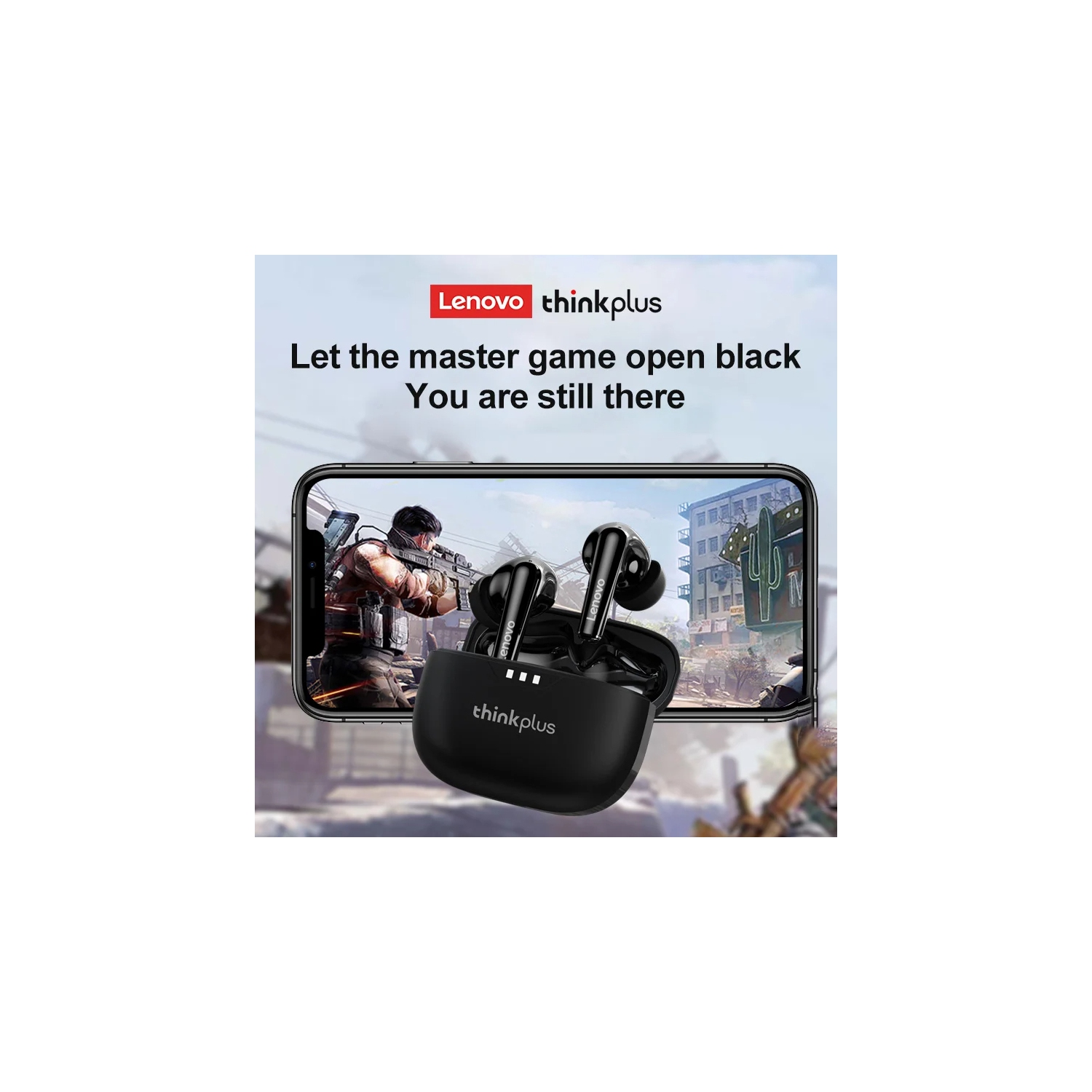 Écouteurs bouton sans fil Bluetooth 5,2 Thinkplus LP3 Pro TWS de Lenovo Écouteurs HFI Sound Reduction HD Call Earbuds - Noir