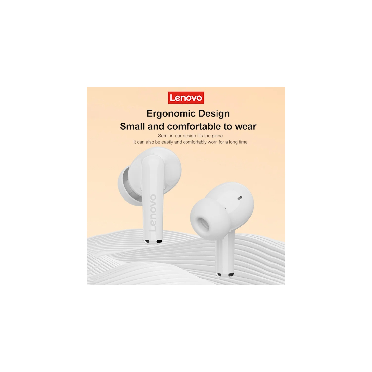 Écouteurs bouton sans fil Bluetooth 5,2 Thinkplus LP3 Pro TWS de Lenovo Écouteurs HFI Sound Reduction HD Call Earbuds - Noir