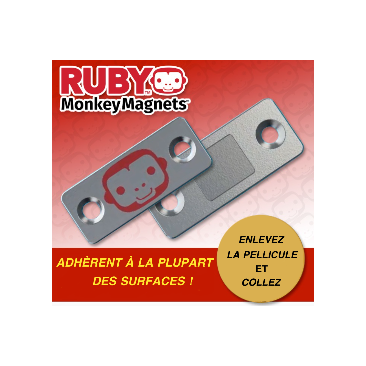 Ruby® Monkey Magnets- Set of 8