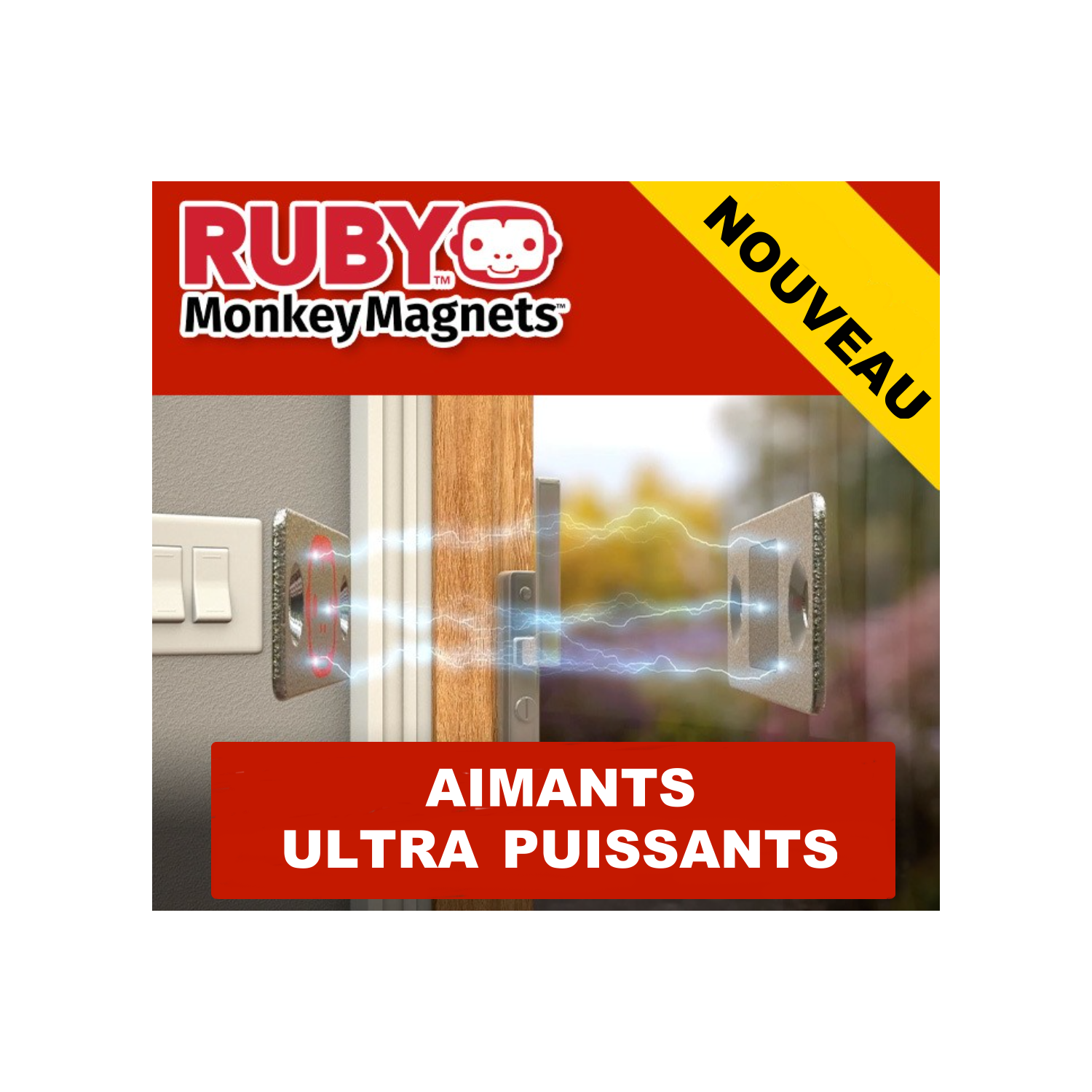 Ruby® Monkey Magnets- Set of 8