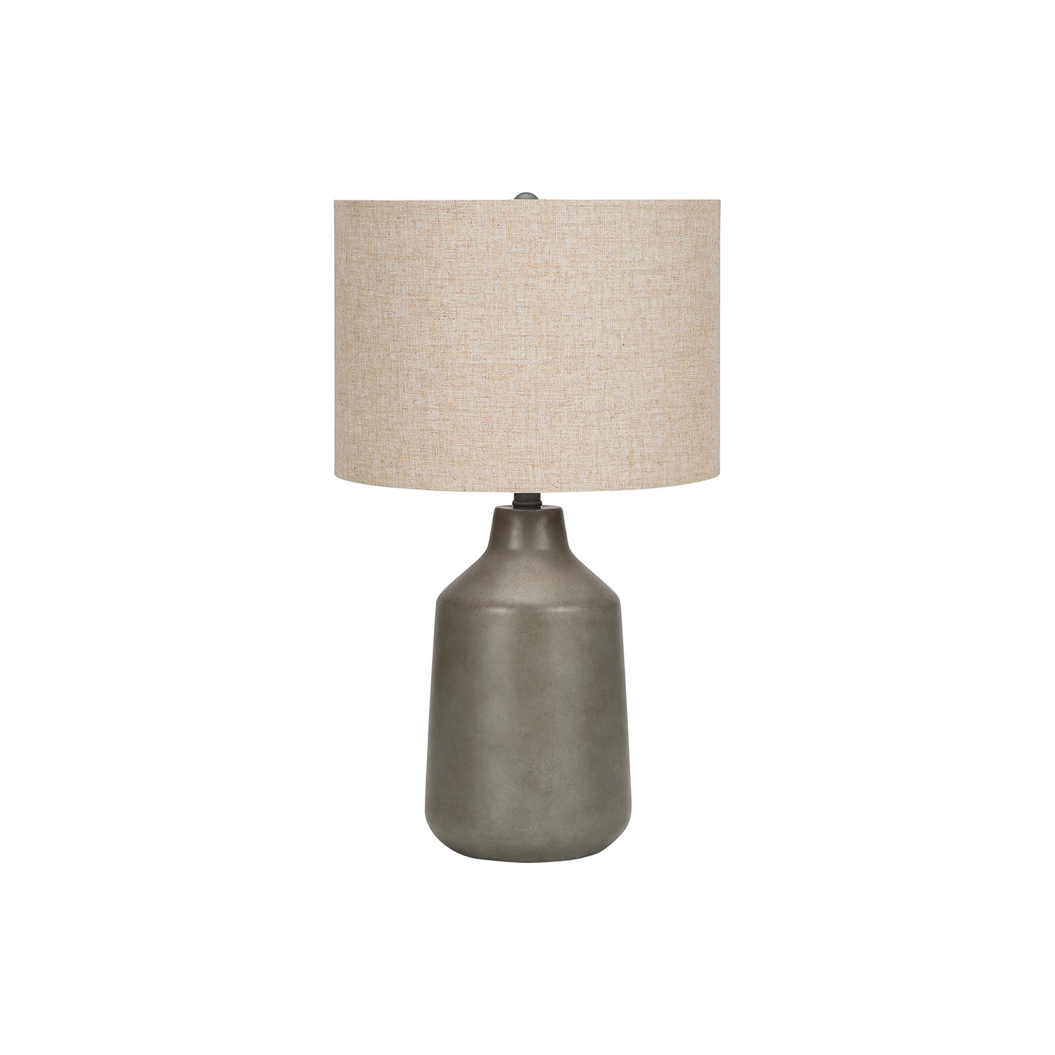 Monarch Specialties I 9703 - éclairage, 24 haut., lampe de table, béton gris, abat-jour beige, contemporain