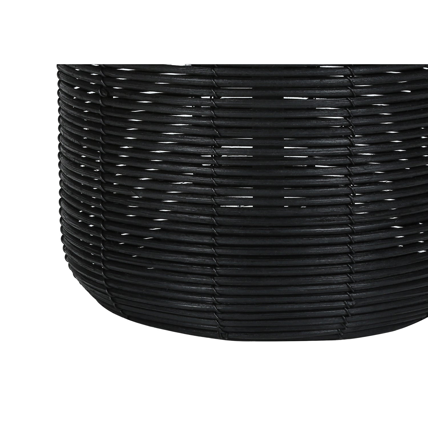 Monarch Specialties I 9734 - éclairage, 23 haut., lampe de table, rotin noir, ivoire/abat-jour crème, moderne