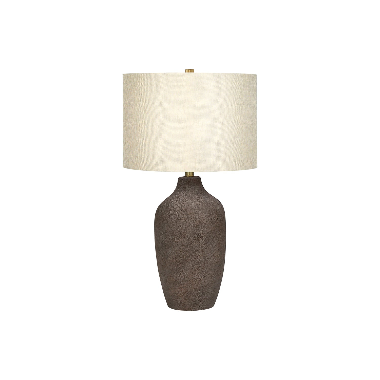 Monarch Specialties I 9709 - Lighting, 27"H, Table Lamp, Grey Ceramic, Beige Shade, Contemporary