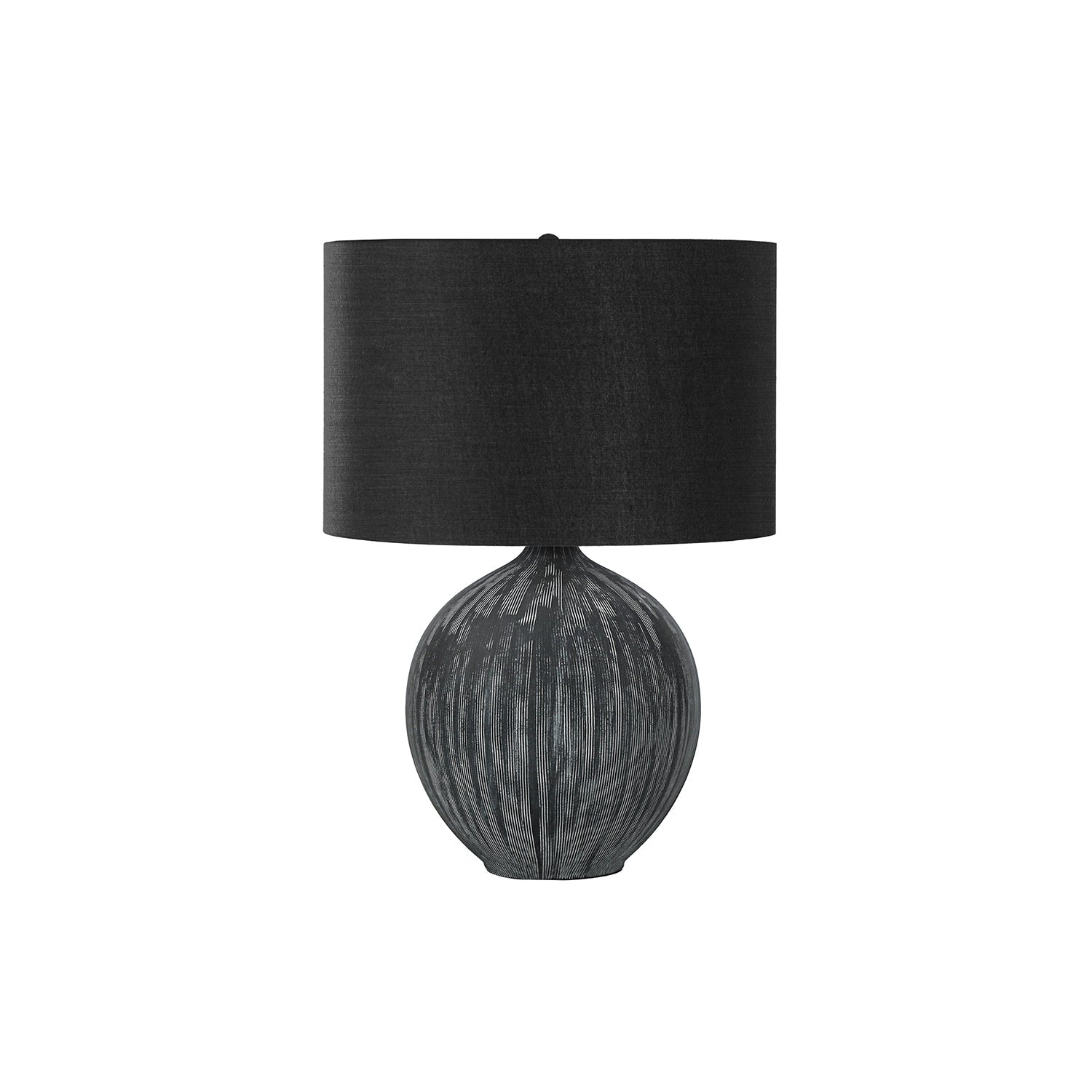 Monarch Specialties I 9618 - Lighting, 23"H, Table Lamp, Black Ceramic, Black Shade, Contemporary