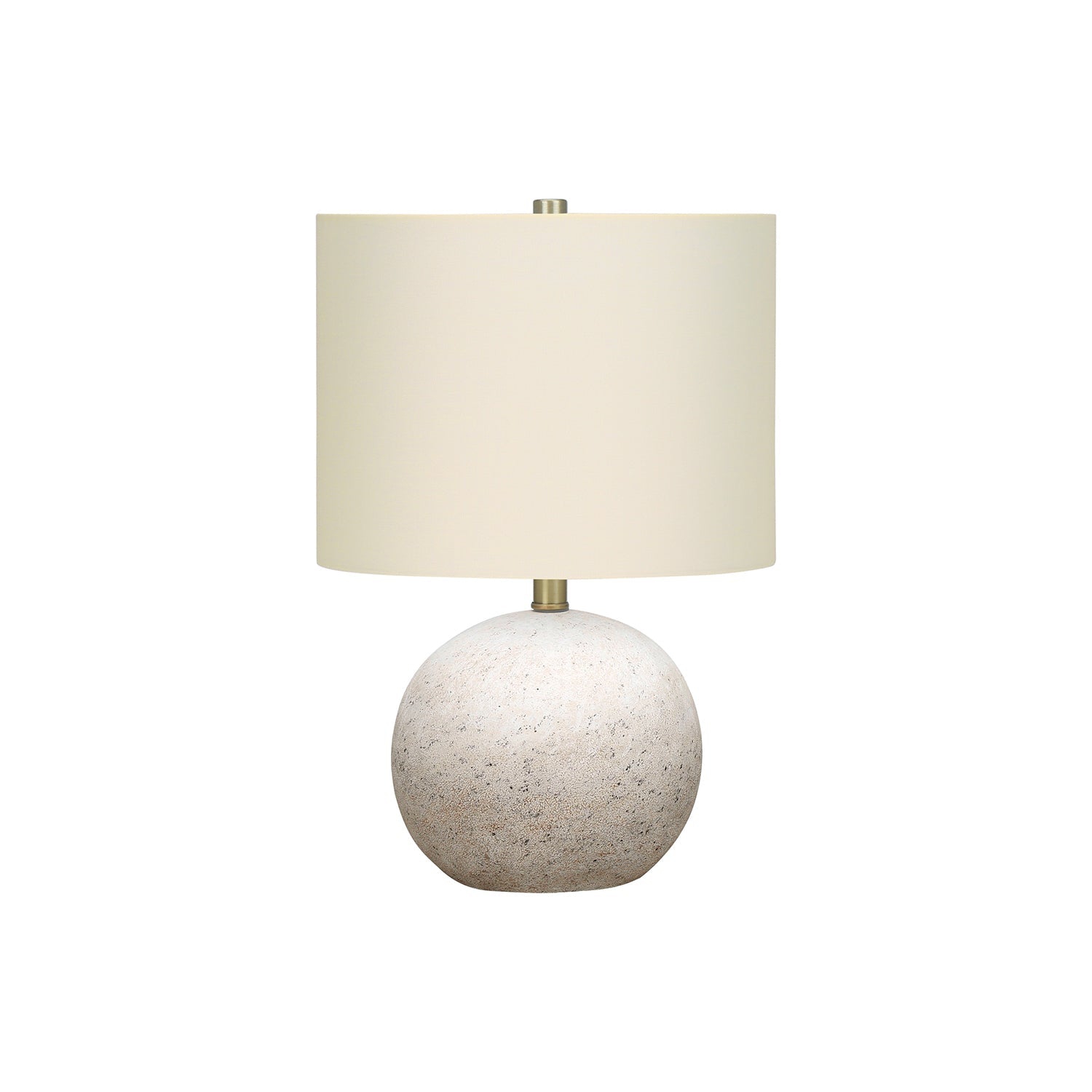 Monarch Specialties I 9717 - Lighting, 20"H, Table Lamp, Grey Concrete, Ivory / Cream Shade, Contemporary