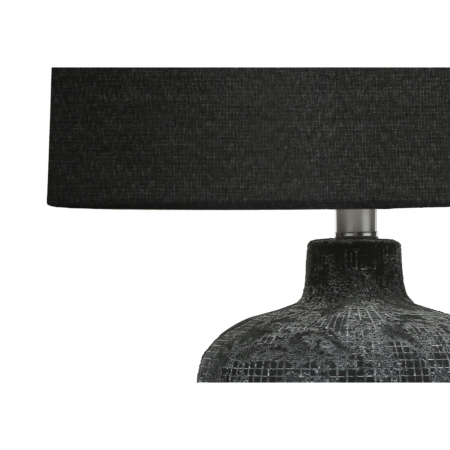Monarch Specialties I 9621 - Lighting, Table Lamp, 24"H, Black Ceramic, Black Shade, Contemporary