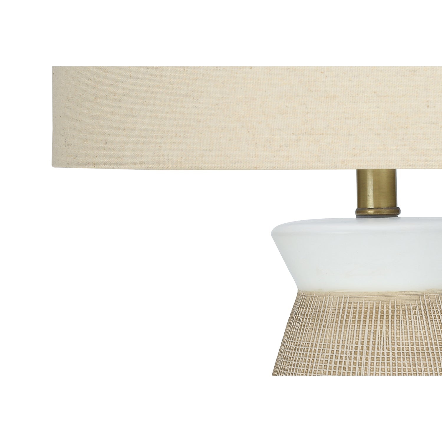 Monarch Specialties I 9724 - Lighting, 27"H, Table Lamp, Cream Ceramic, Beige Shade, Contemporary