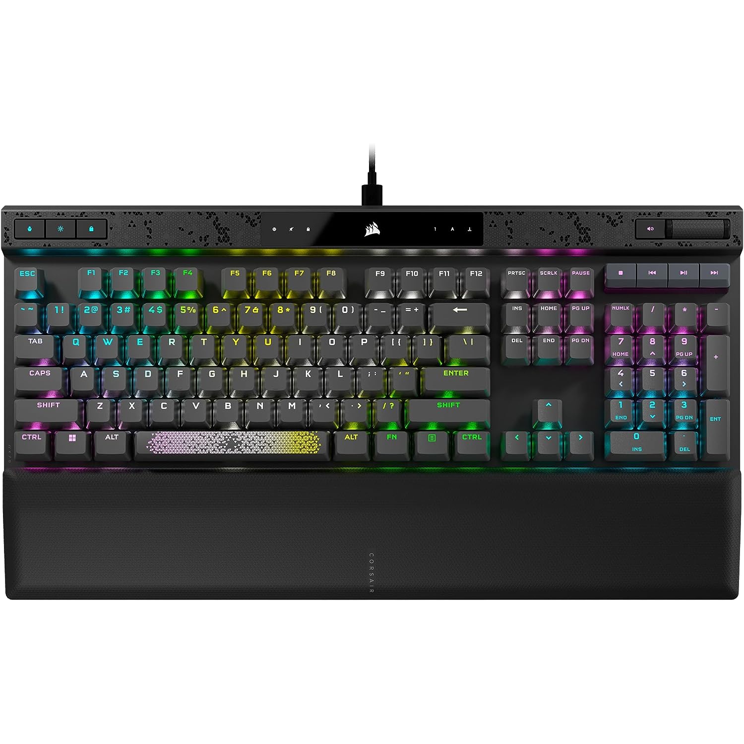 CORSAIR K70 MAX RGB Magnetic-Mechanical Gaming Keyboard CORSAIR MGX, Adjustable Actuation, Rapid Trigger, Steel Gray