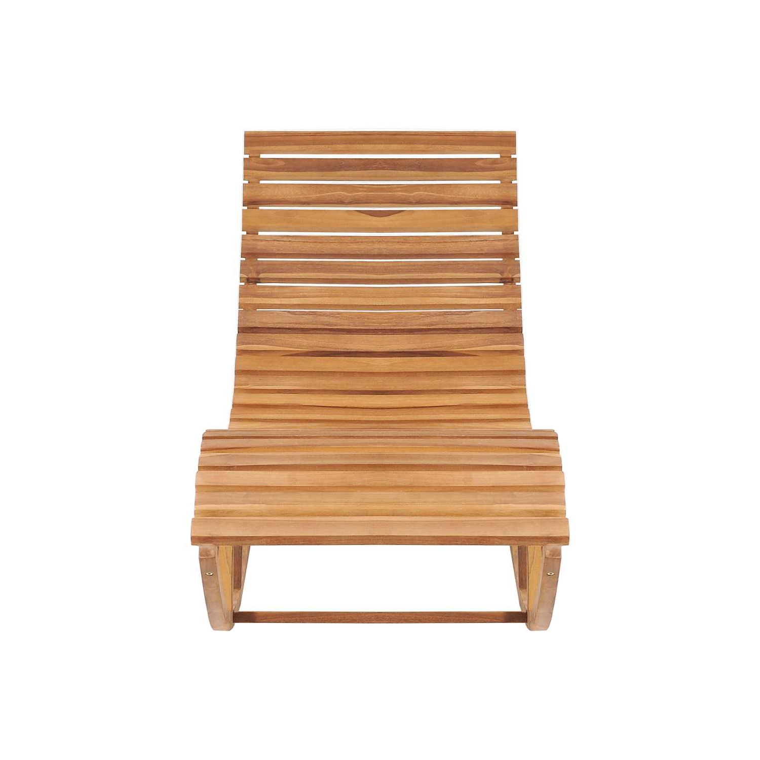 Chaise longue berçante avec coussin en teck massif de vidaXL