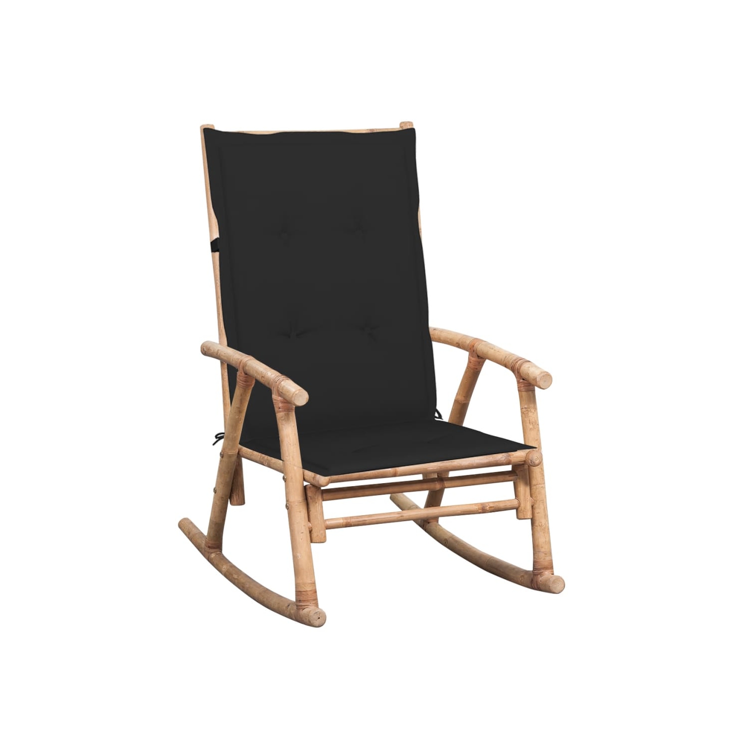 Chaise berçante avec coussin en bambou vidaXL