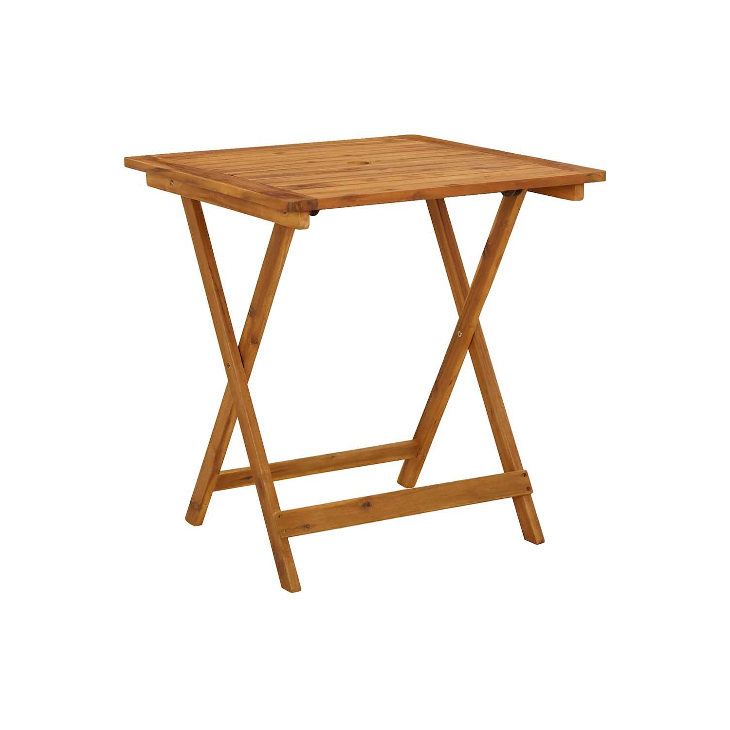 Table de jardin pliante vidaXL, table d'appoint ronde, résistante aux intempéries, bois massif, 27,6 x 27 5 x 6,29&nbsp;po