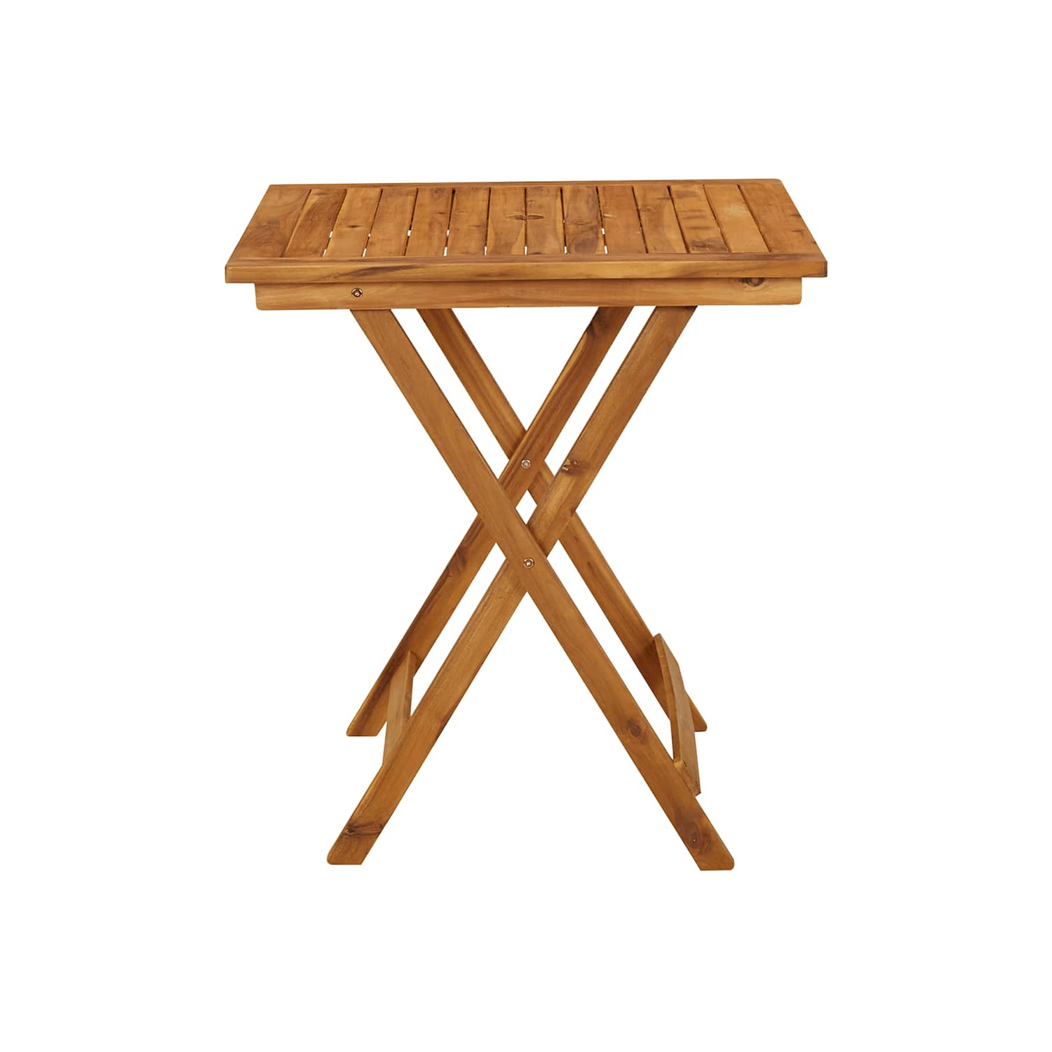 Table de jardin pliante vidaXL, table d'appoint ronde, résistante aux intempéries, bois massif, 27,6 x 27 5 x 6,29&nbsp;po