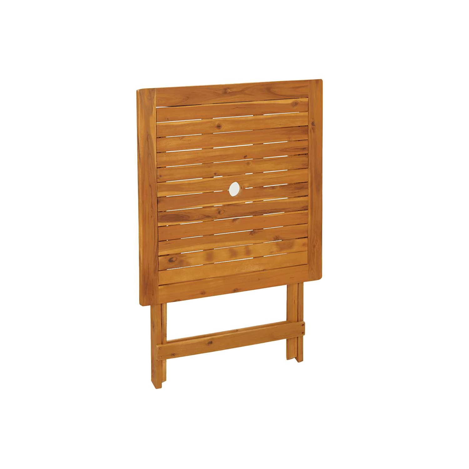 Table de jardin pliante vidaXL, table d'appoint ronde, résistante aux intempéries, bois massif, 27,6 x 27 5 x 6,29&nbsp;po