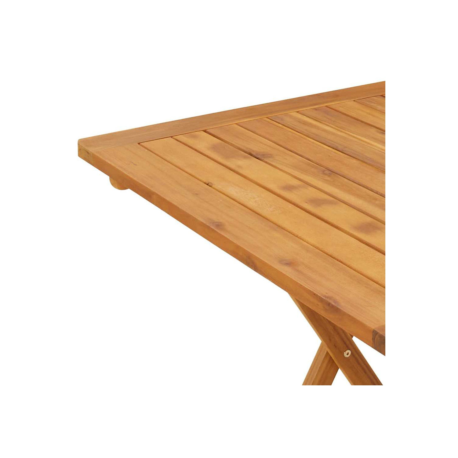 Table de jardin pliante vidaXL, table d'appoint ronde, résistante aux intempéries, bois massif, 27,6 x 27 5 x 6,29&nbsp;po