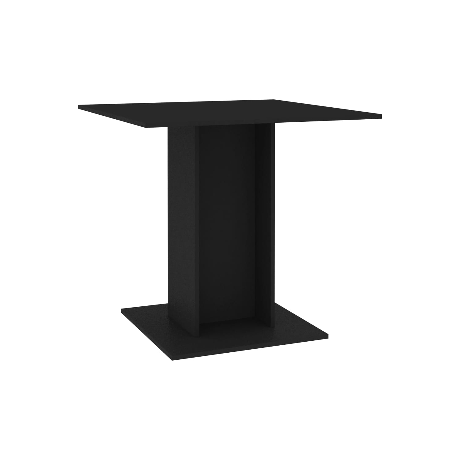 vidaXL Dining Table Black 31.5"x31.5"x29.5" Chipboard