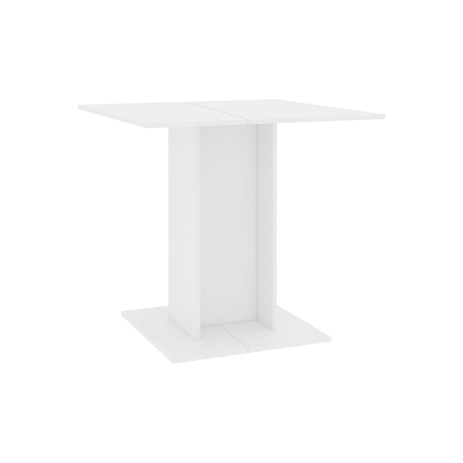 vidaXL Dining Table White 80x80x75 cm Engineered Wood