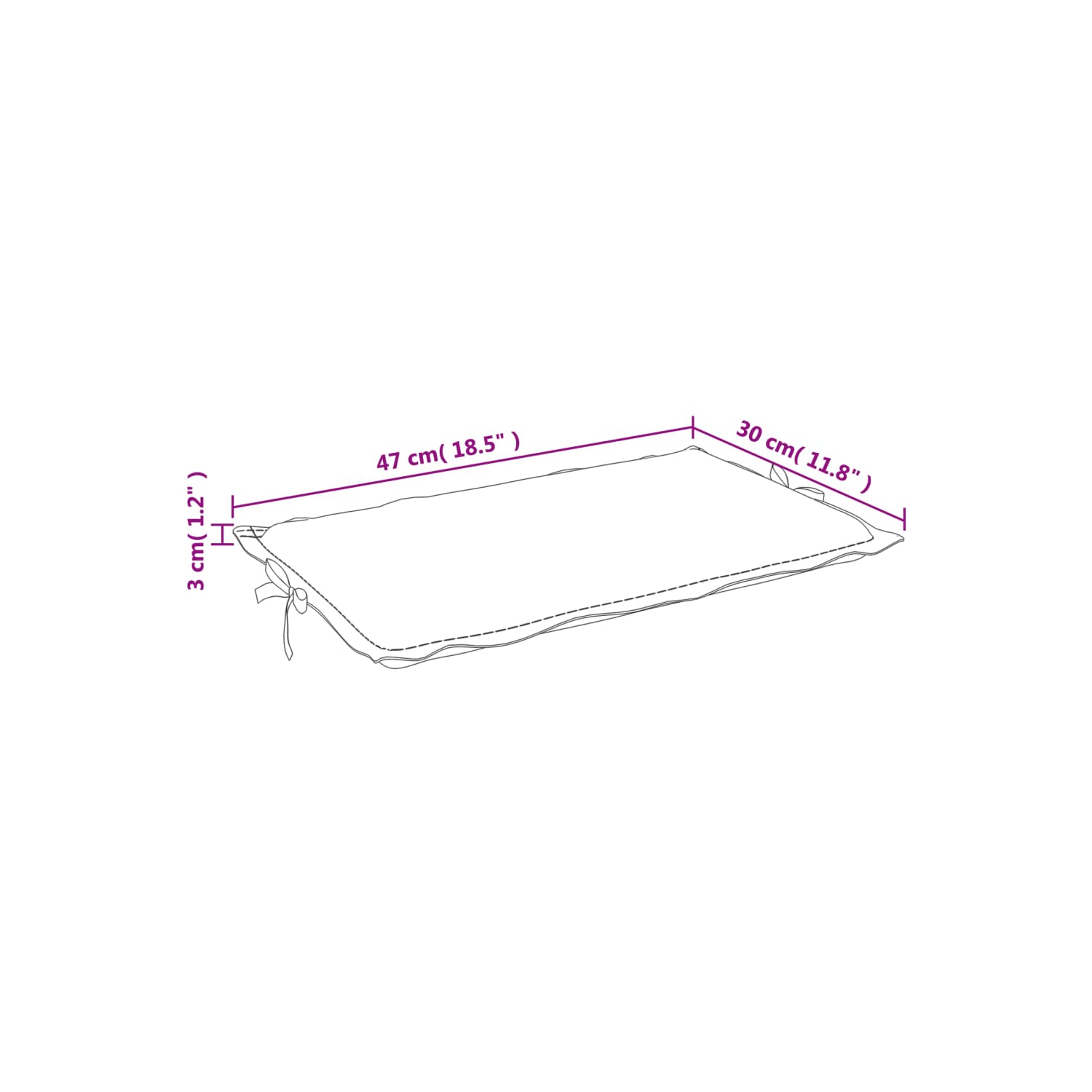 Coussin de chaise longue vidaXL en tissu Oxford 186 x 58 x 4&nbsp;cm Anthracite