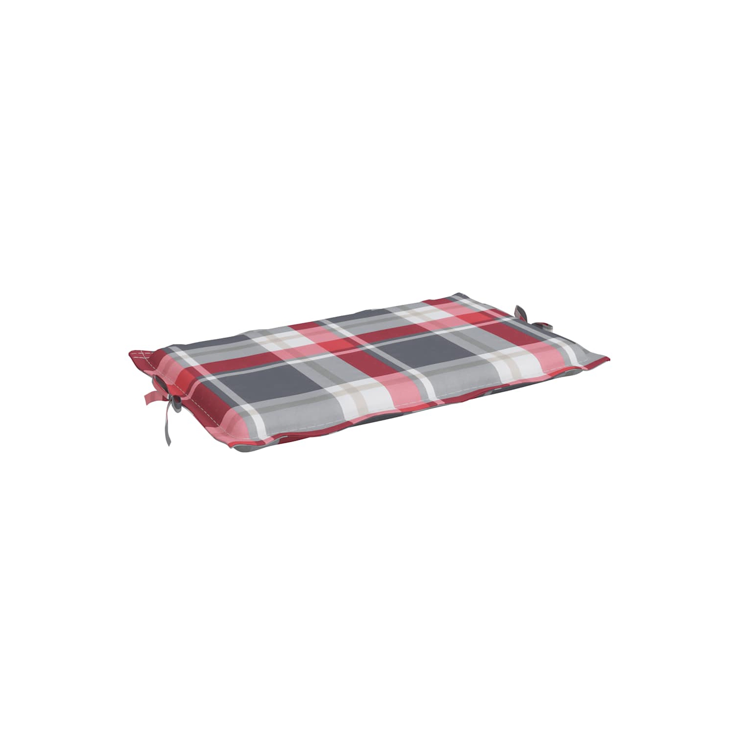 vidaXL Sun Lounger Cushion Red Check Pattern 186x58x4cm Oxford Fabric