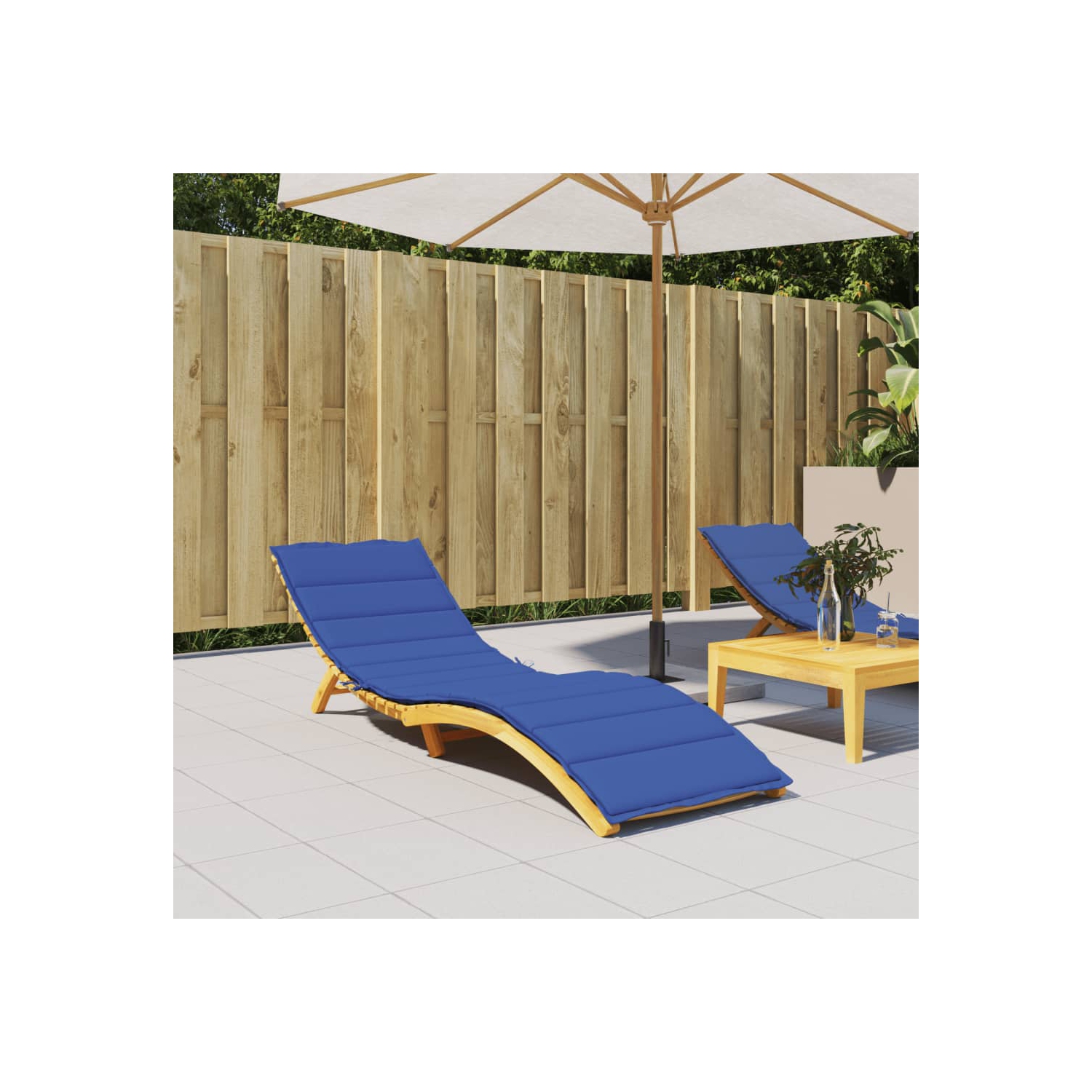 Matelas de chaise longue gonflable bleu royal 200x703&nbsp;cm en tissu Oxford de vidaXL