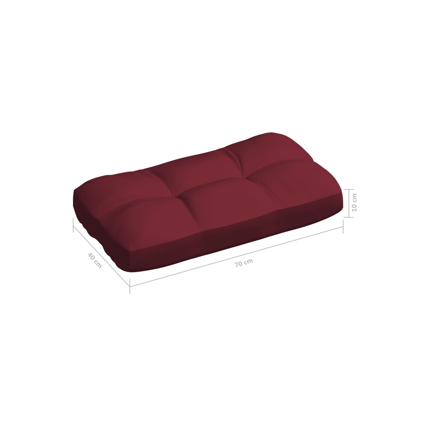 vidaXL Pallet Sofa Cushions 7 pcs Wine Red