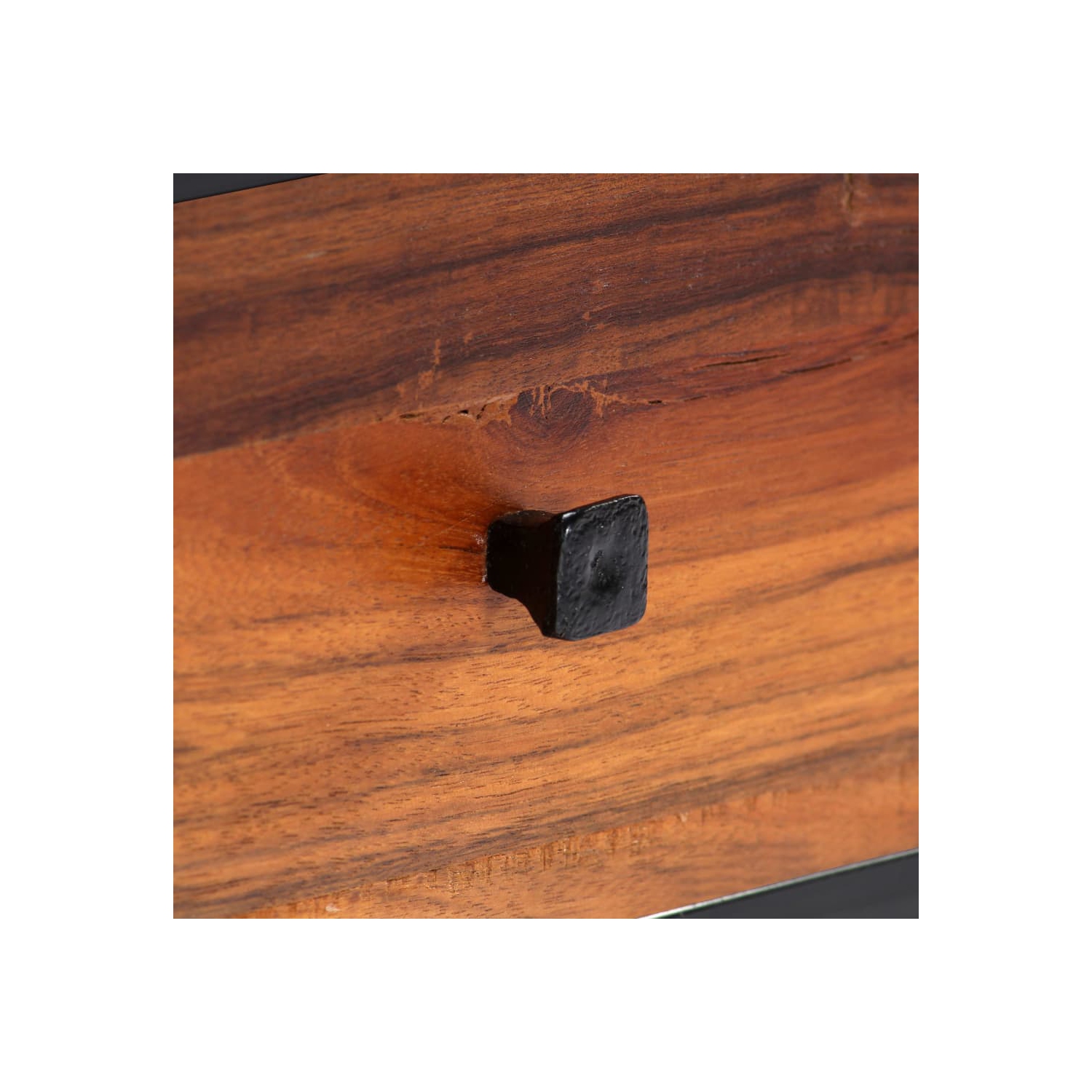 vidaXL TV Cabinet 47.2"x11.8"x15.8" Solid Reclaimed Wood and Steel