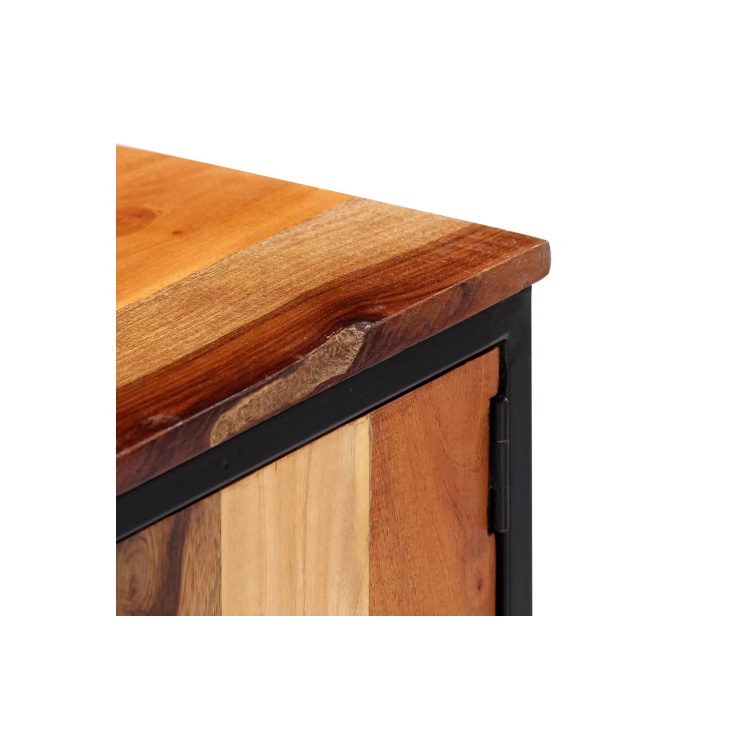 vidaXL TV Cabinet 47.2"x11.8"x15.8" Solid Reclaimed Wood and Steel