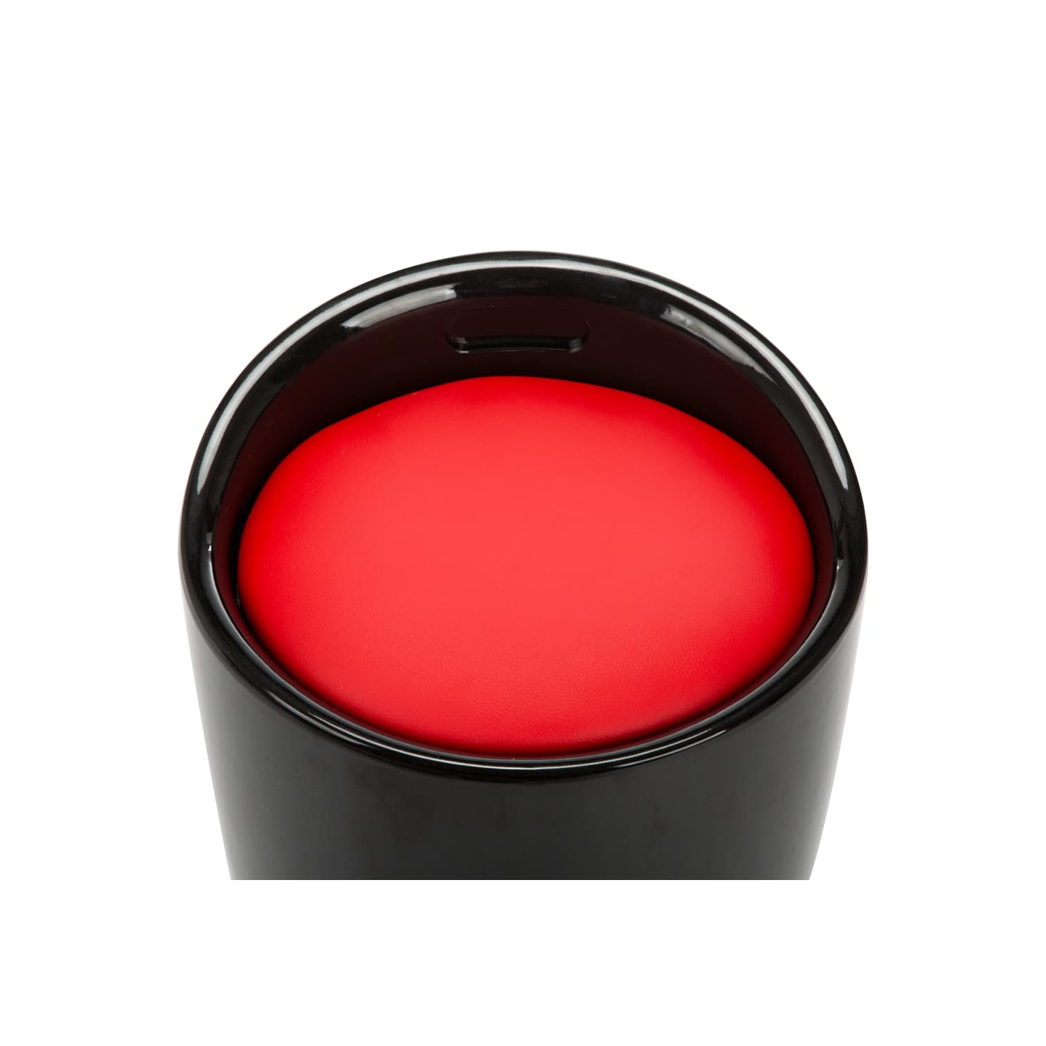 vidaXL Storage Stool Black and Red Faux Leather