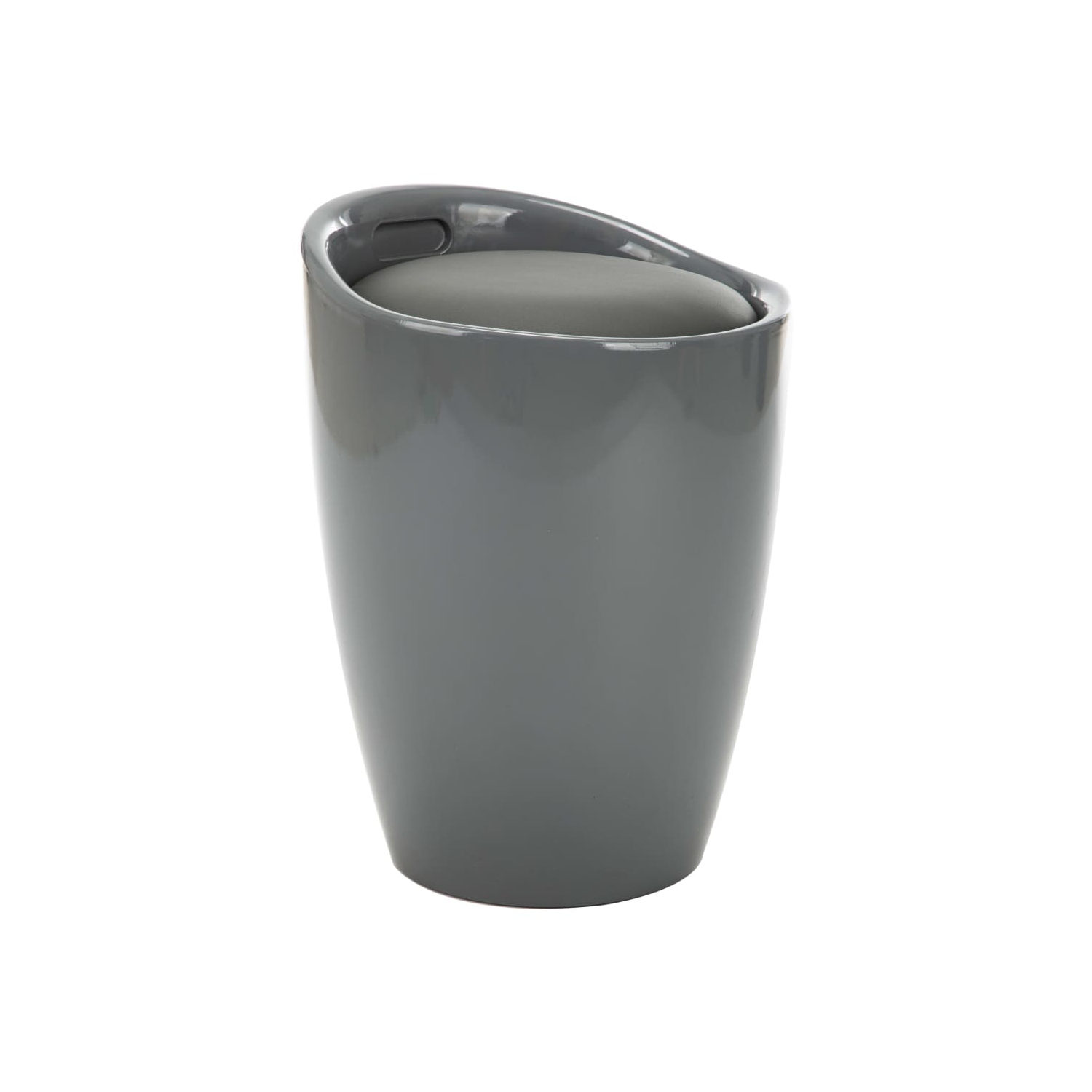 vidaXL Storage Stool Grey Faux Leather