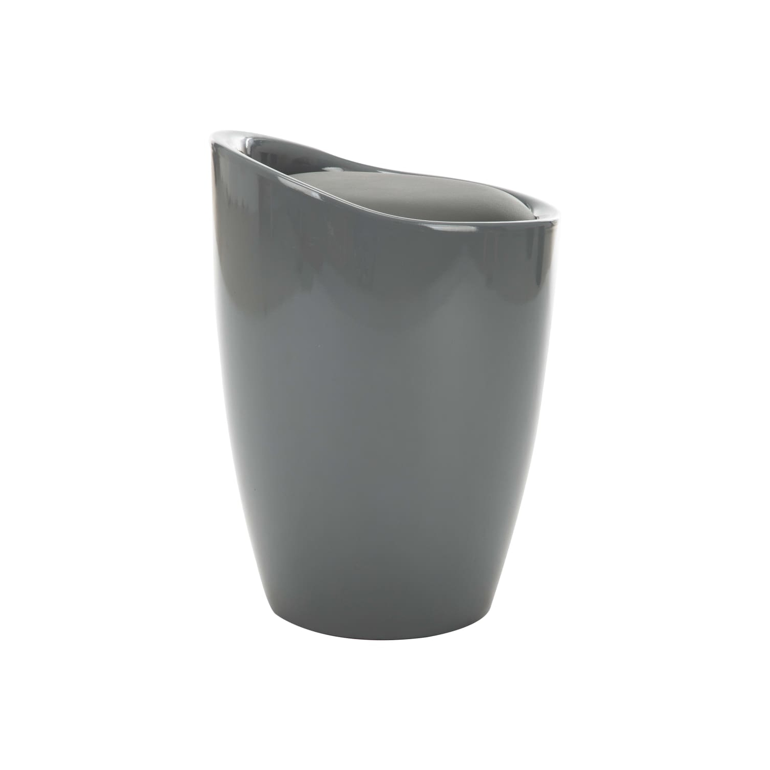 vidaXL Storage Stool Grey Faux Leather