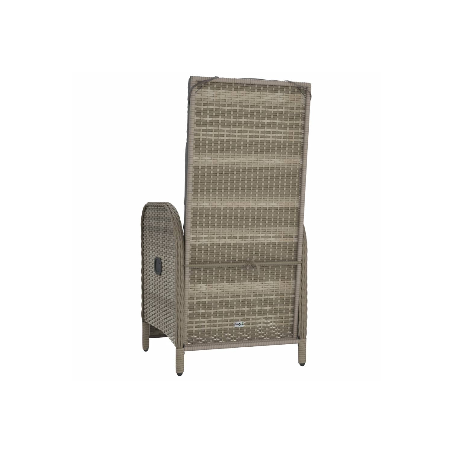 Chaises inclinables d'extérieur vidaXL avec coussins 2 pièces en poly rotin gris