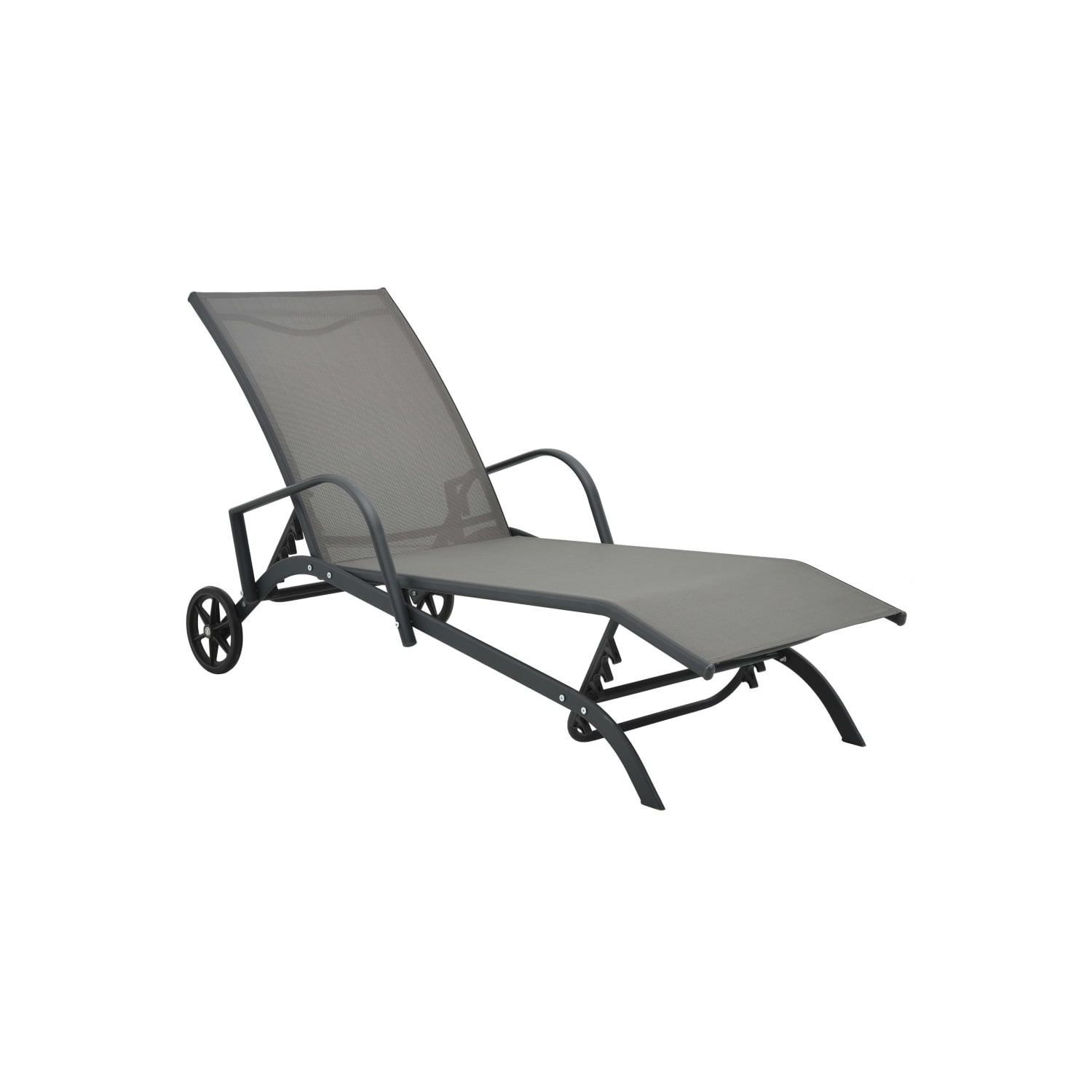 vidaXL Sun Lounger Steel and Textilene