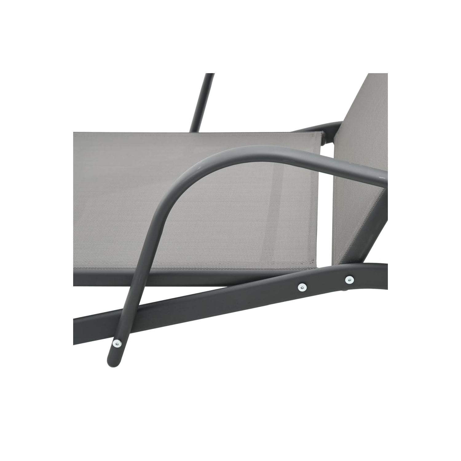 vidaXL Sun Lounger Steel and Textilene