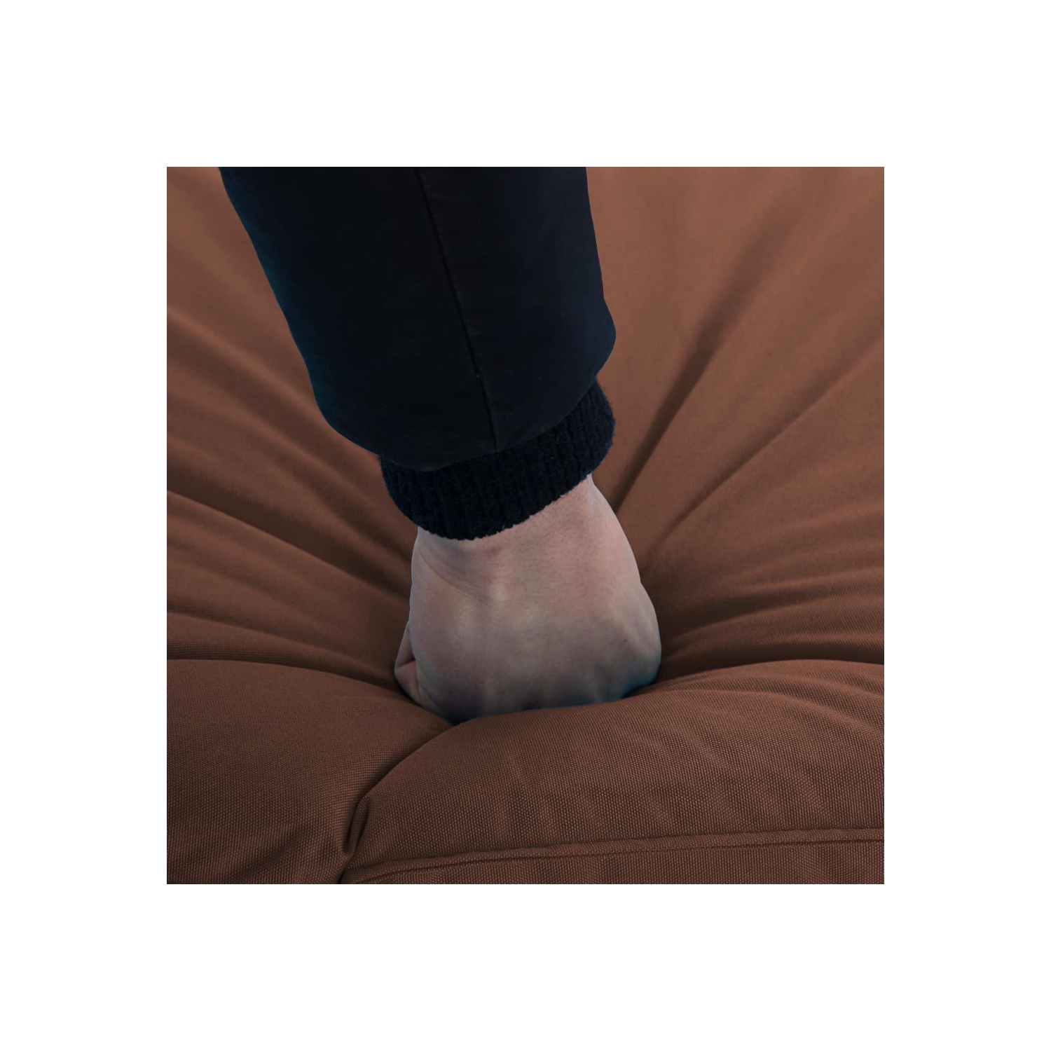 vidaXL Foldable Sunlounger Oxford Fabric Brown