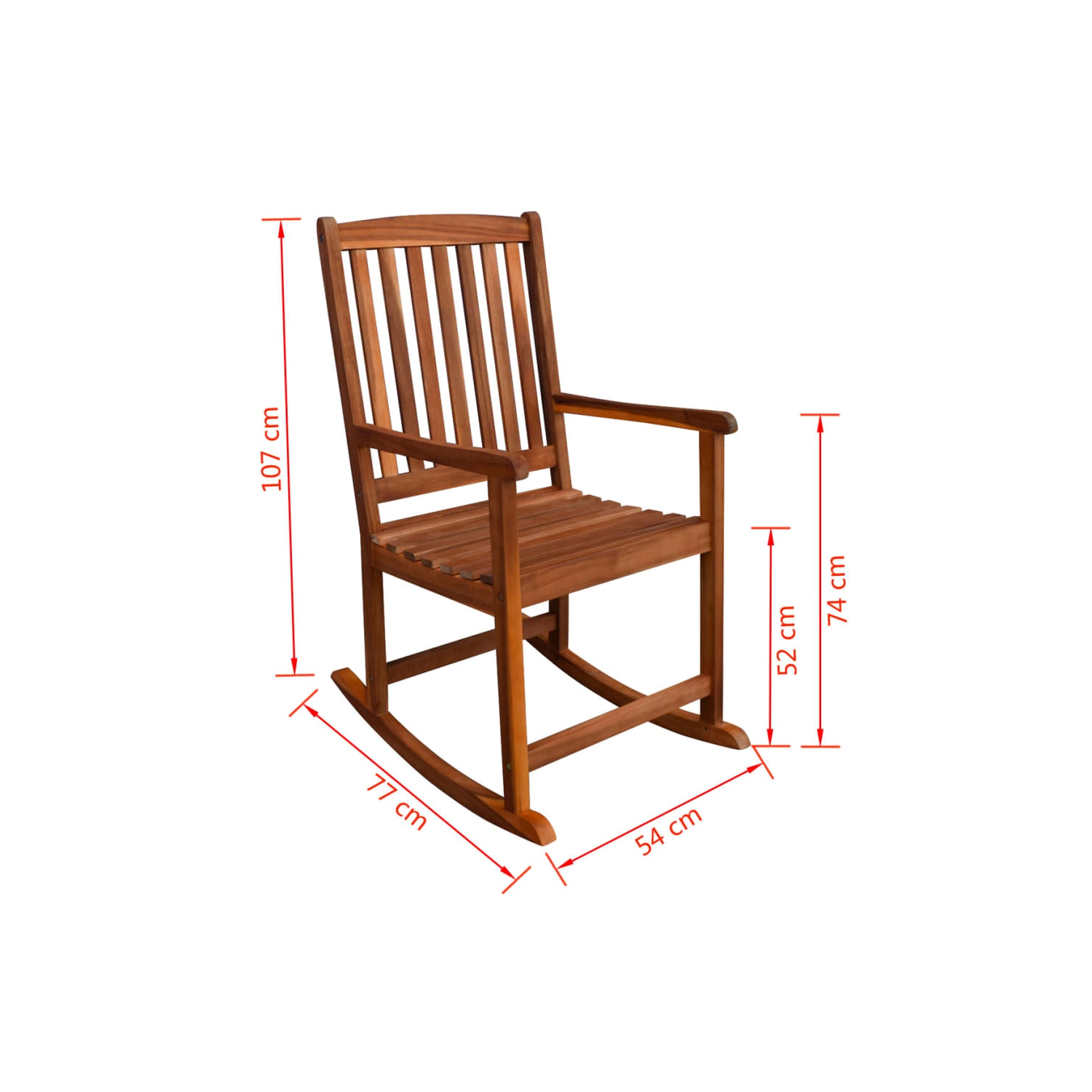 vidaXL Garden Rocking Chair Acacia Wood