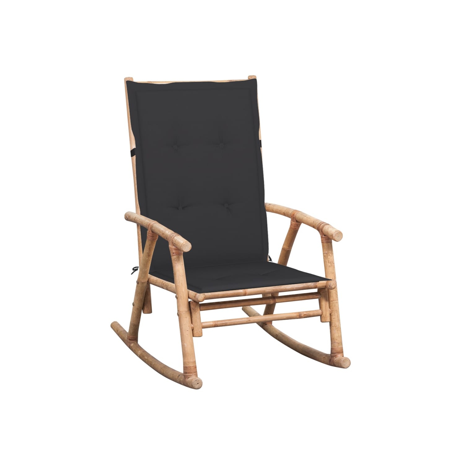 Chaise berçante avec coussin en bambou vidaXL