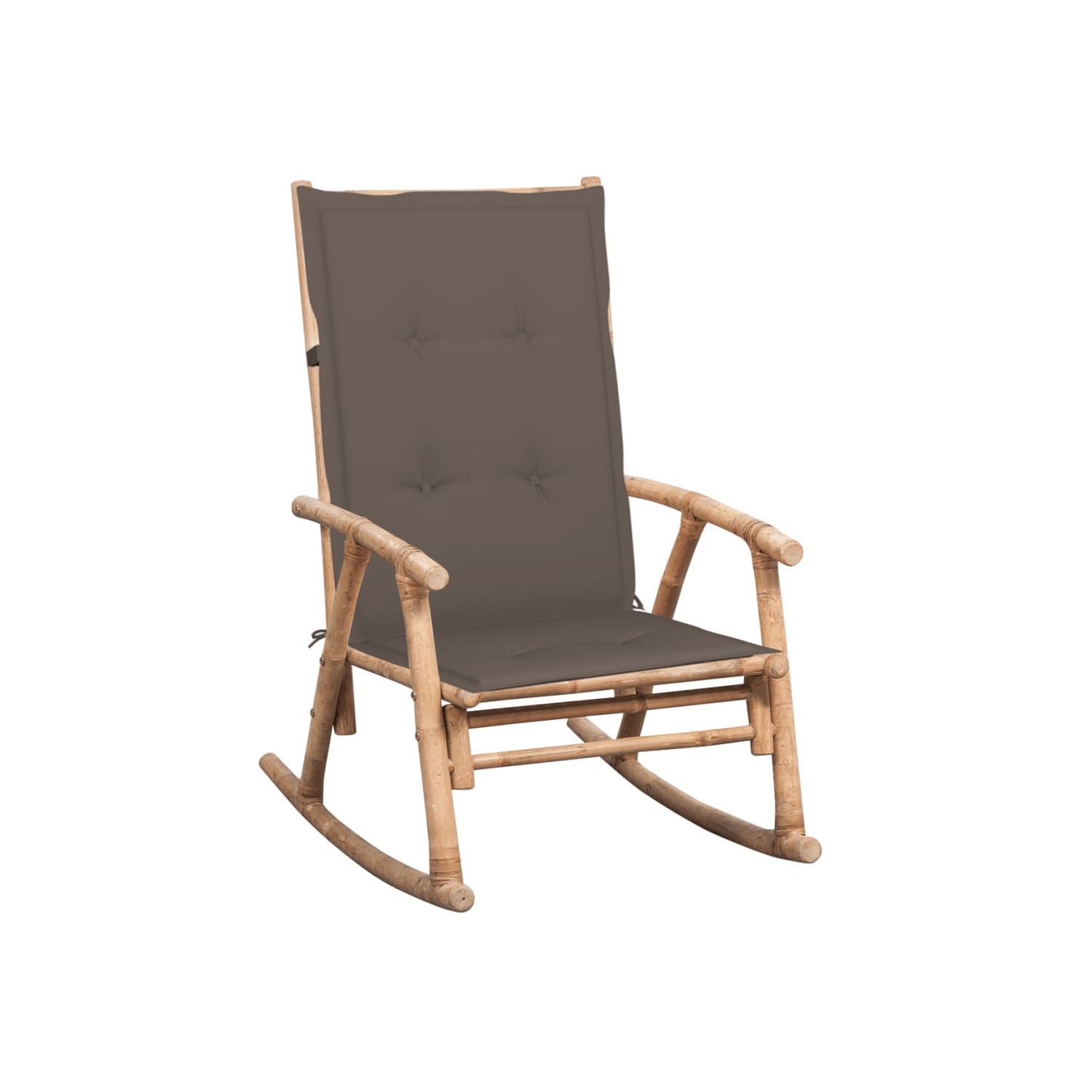 Chaise berçante avec coussin en bambou vidaXL