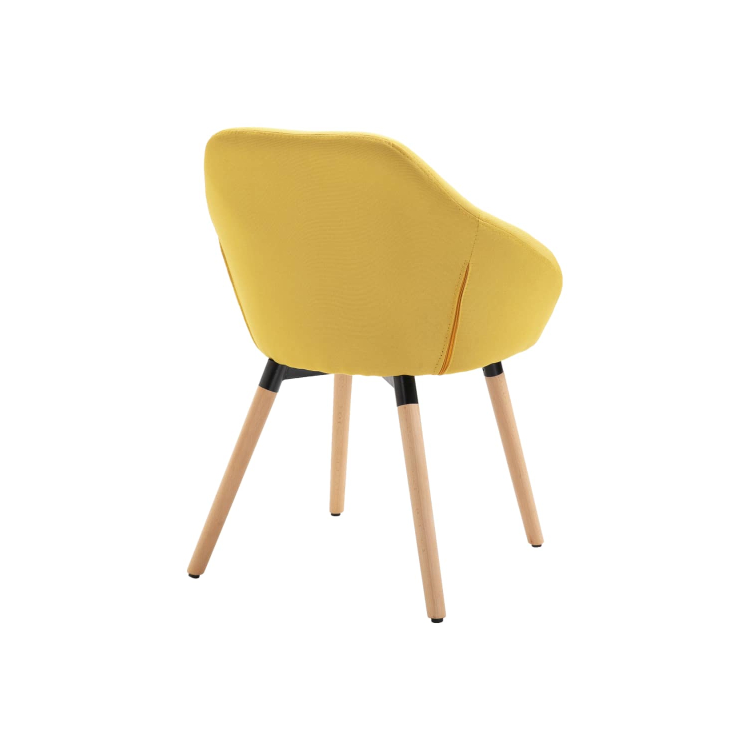vidaXL Dining Chairs 4 pcs Yellow Fabric