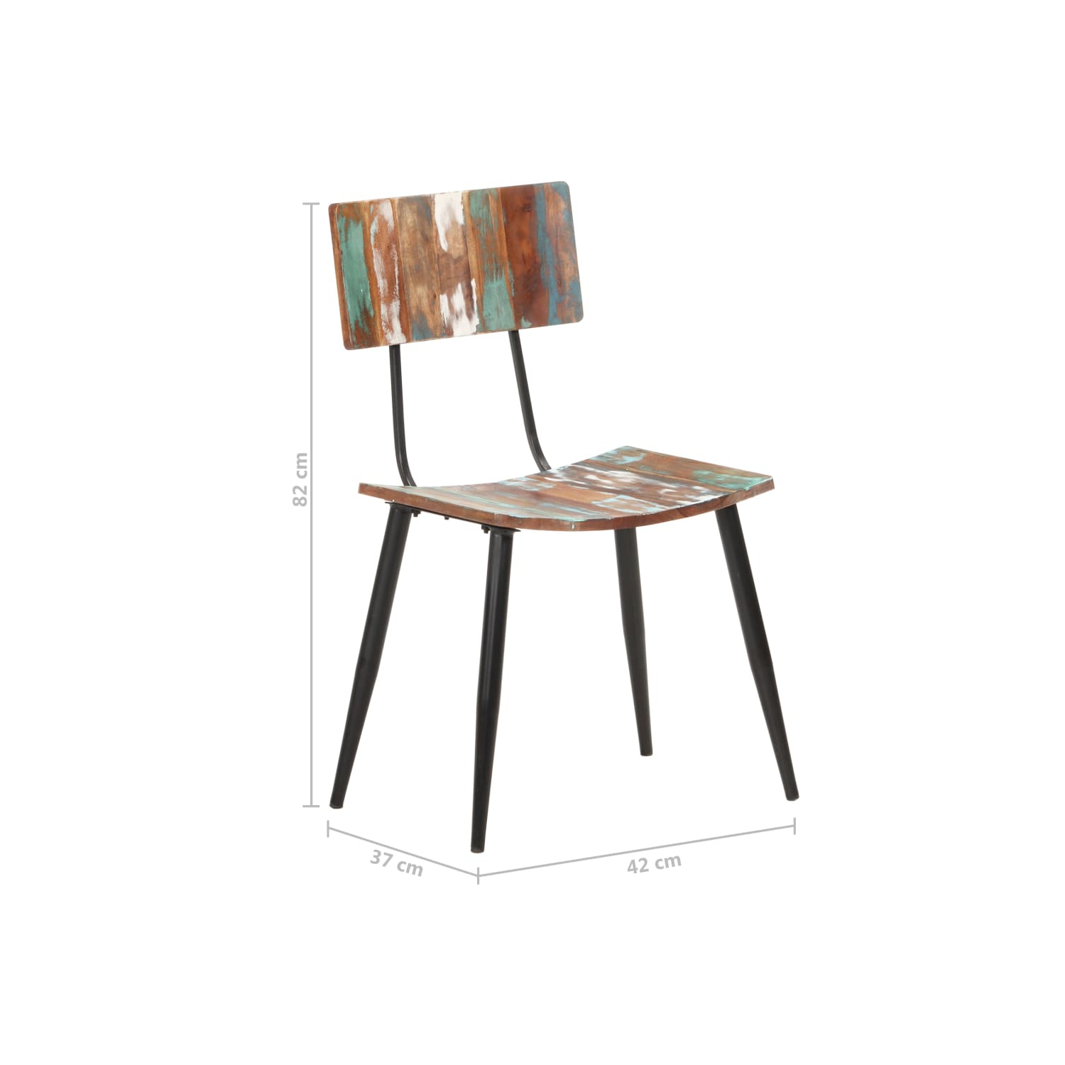 vidaXL Dining Chairs 4 pcs Solid Reclaimed Wood