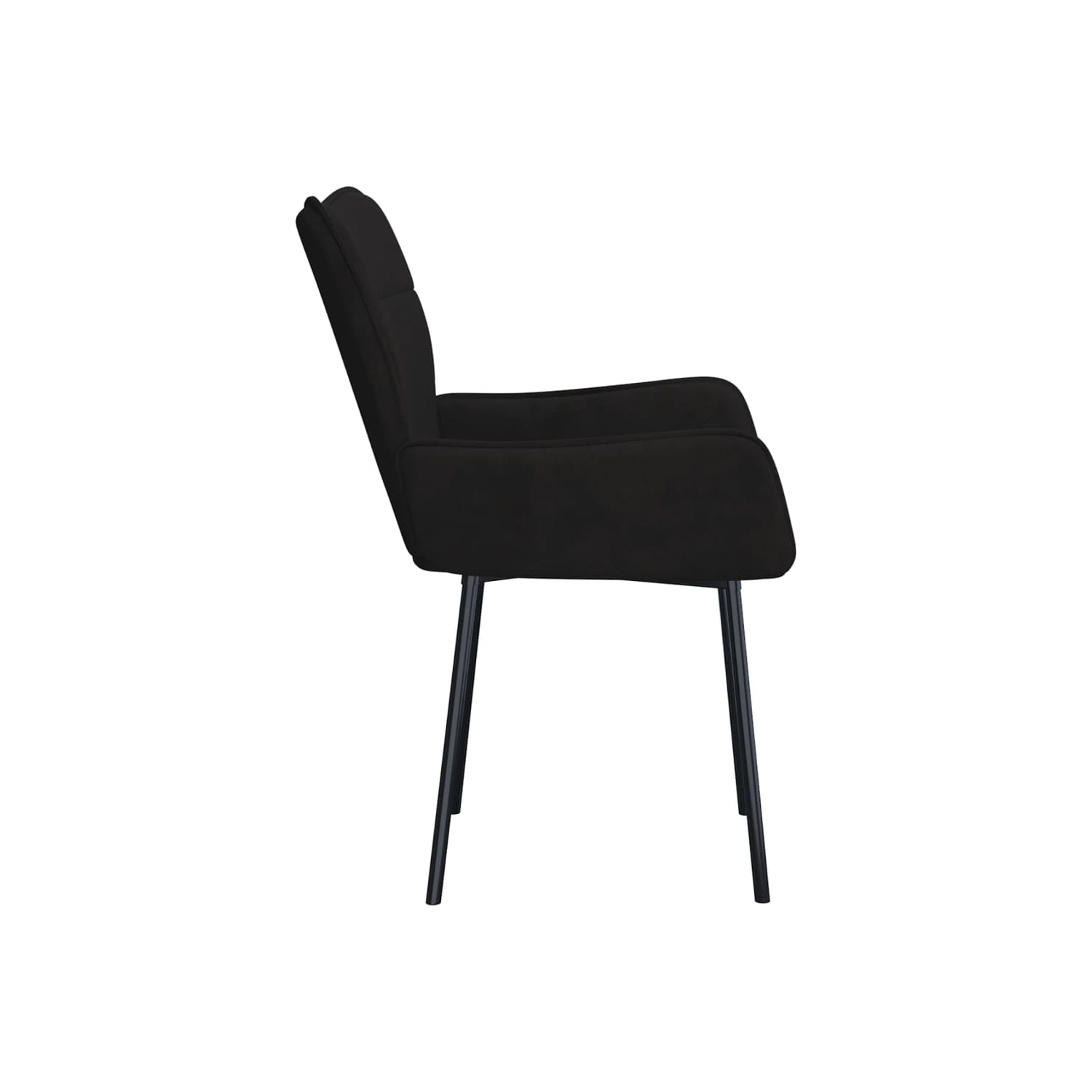 vidaXL Dining Chairs 2 pcs Black Velvet