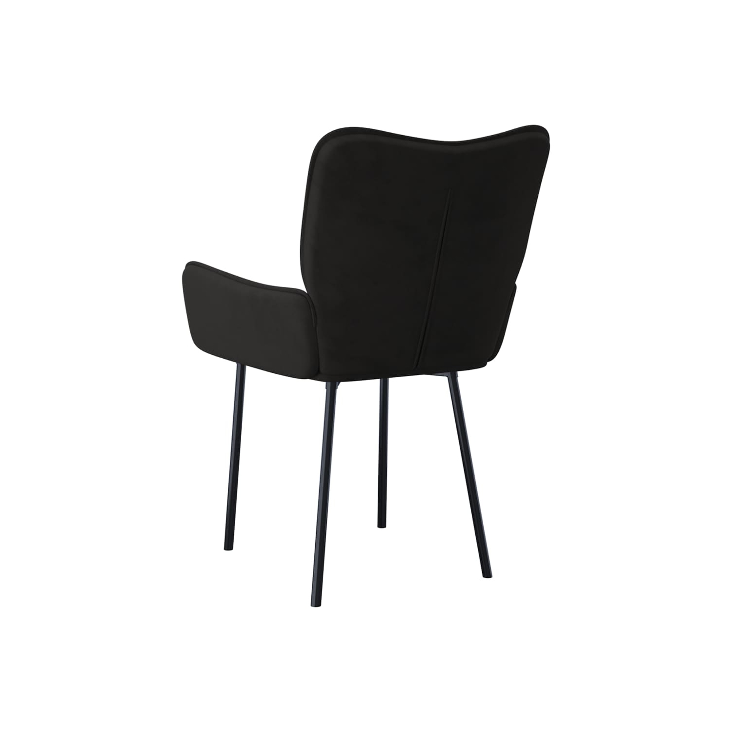 vidaXL Dining Chairs 2 pcs Black Velvet