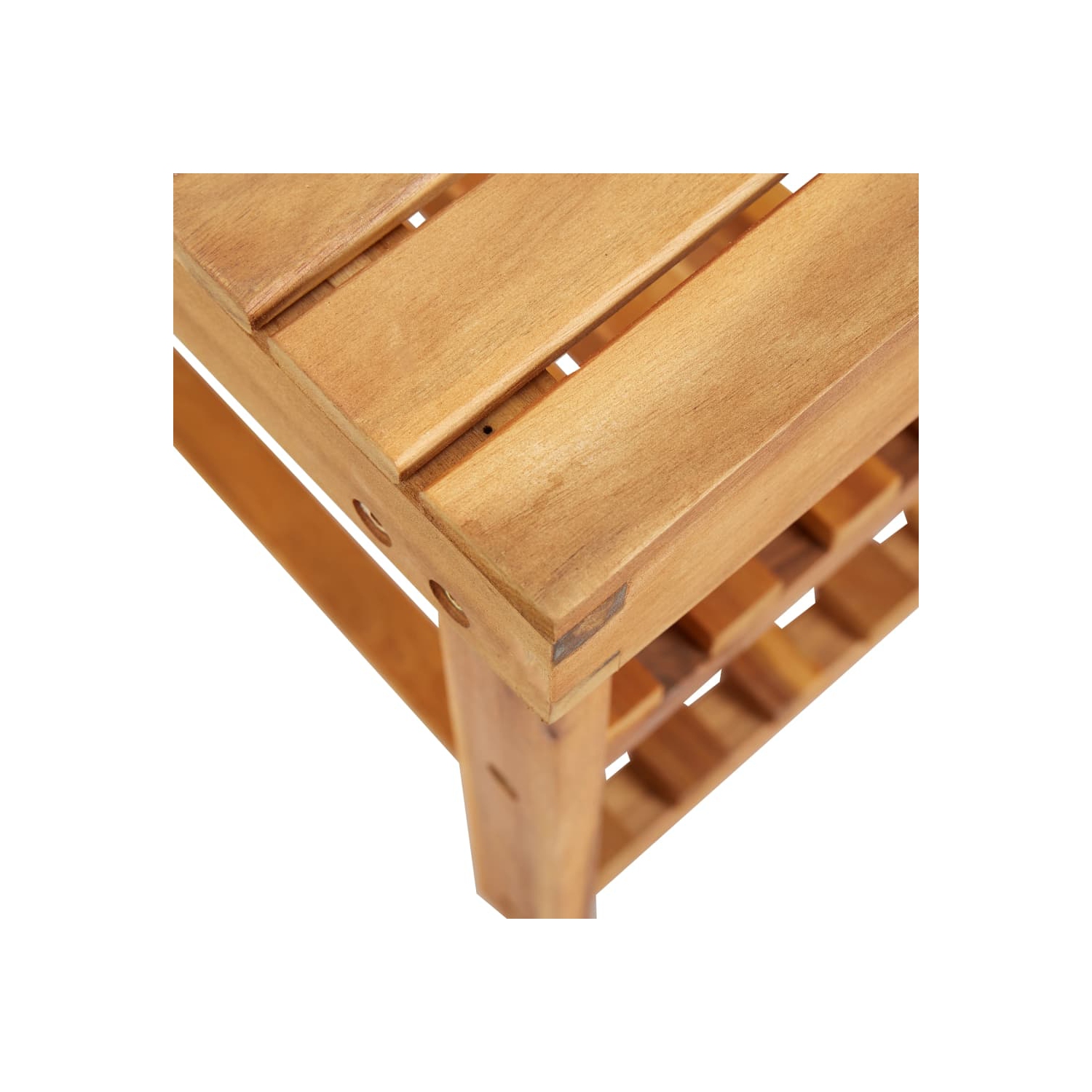 vidaXL Shoe Rack 70x32x46 cm Solid Acacia Wood