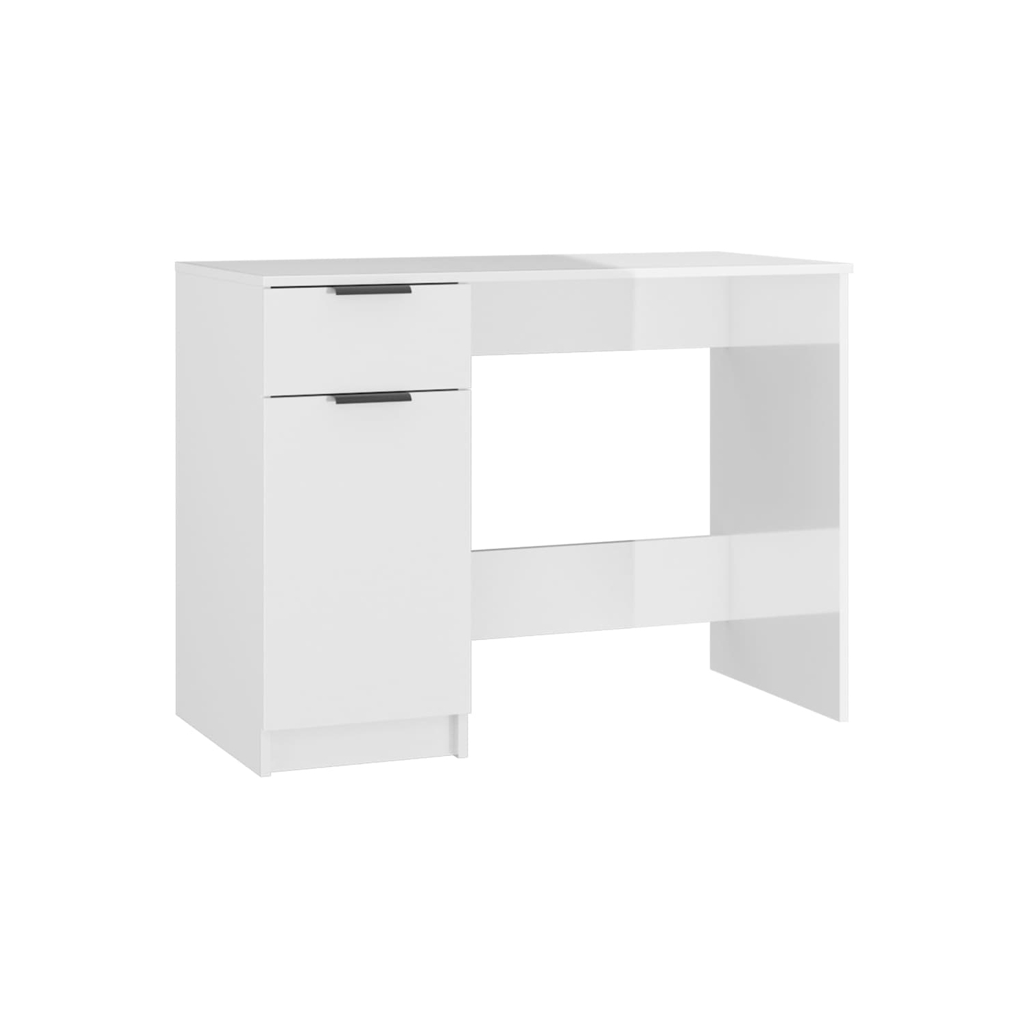 vidaXL Desk High Gloss White 100x50x75 cm Engineered Wood