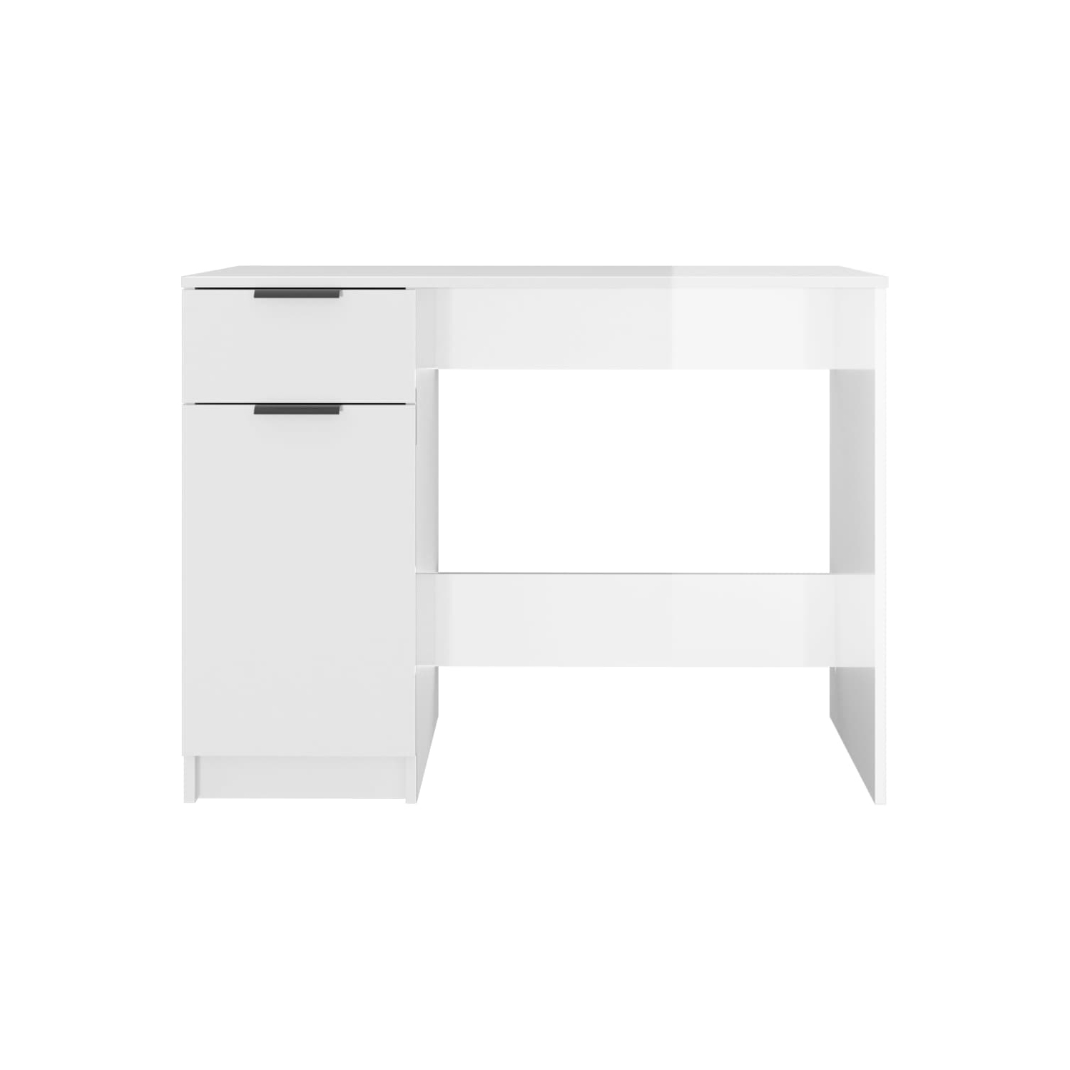 vidaXL Desk High Gloss White 100x50x75 cm Engineered Wood