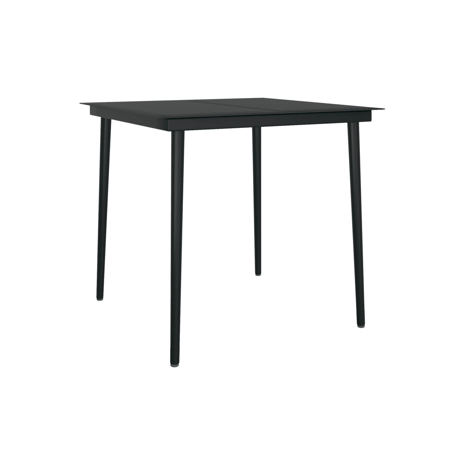 vidaXL 3 Piece Garden Dining Set with Cushions Black