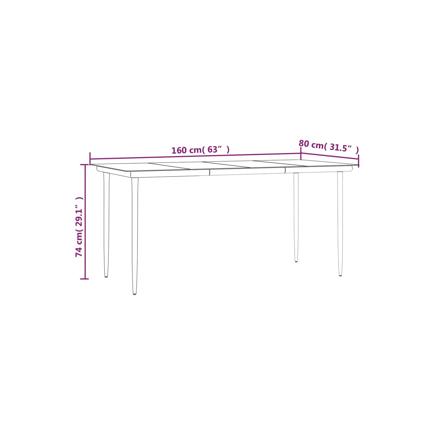 vidaXL 7 Piece Garden Dining Set Grey Poly Rattan