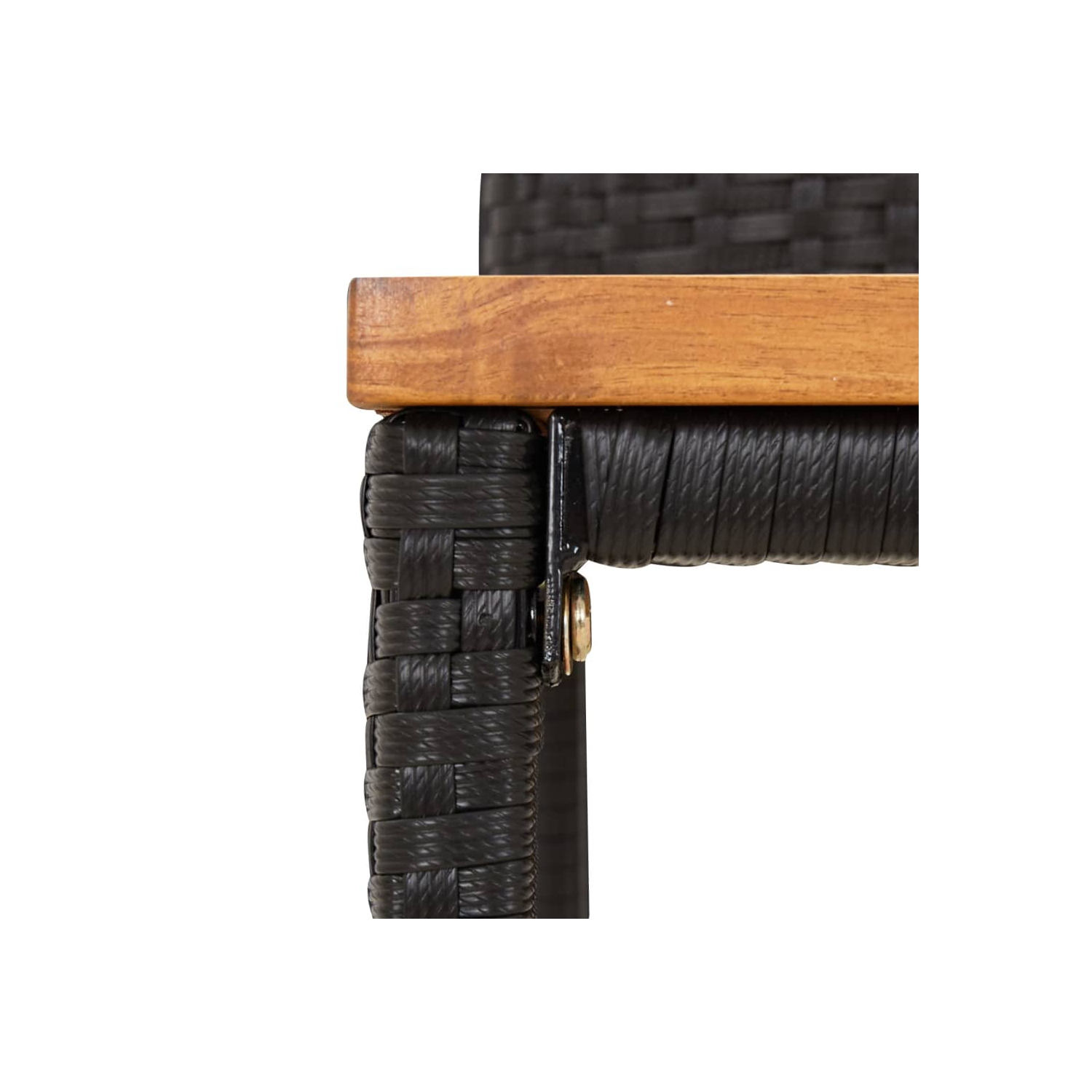 Ensemble de bar de jardin 3 pièces en poly rotin et bois d'acacia massif de vidaXL