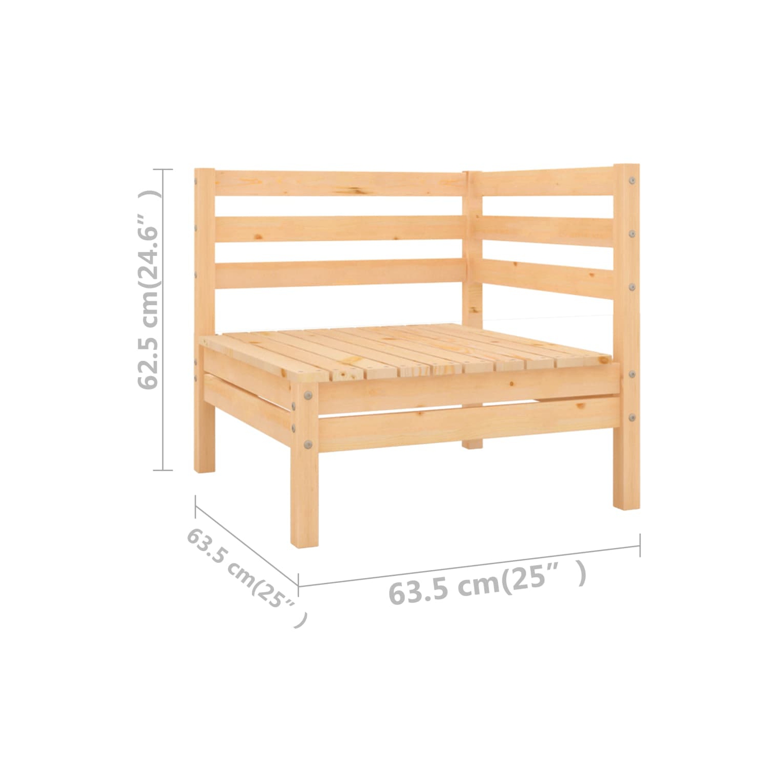 vidaXL 6 Piece Garden Lounge Set Solid Wood Pine