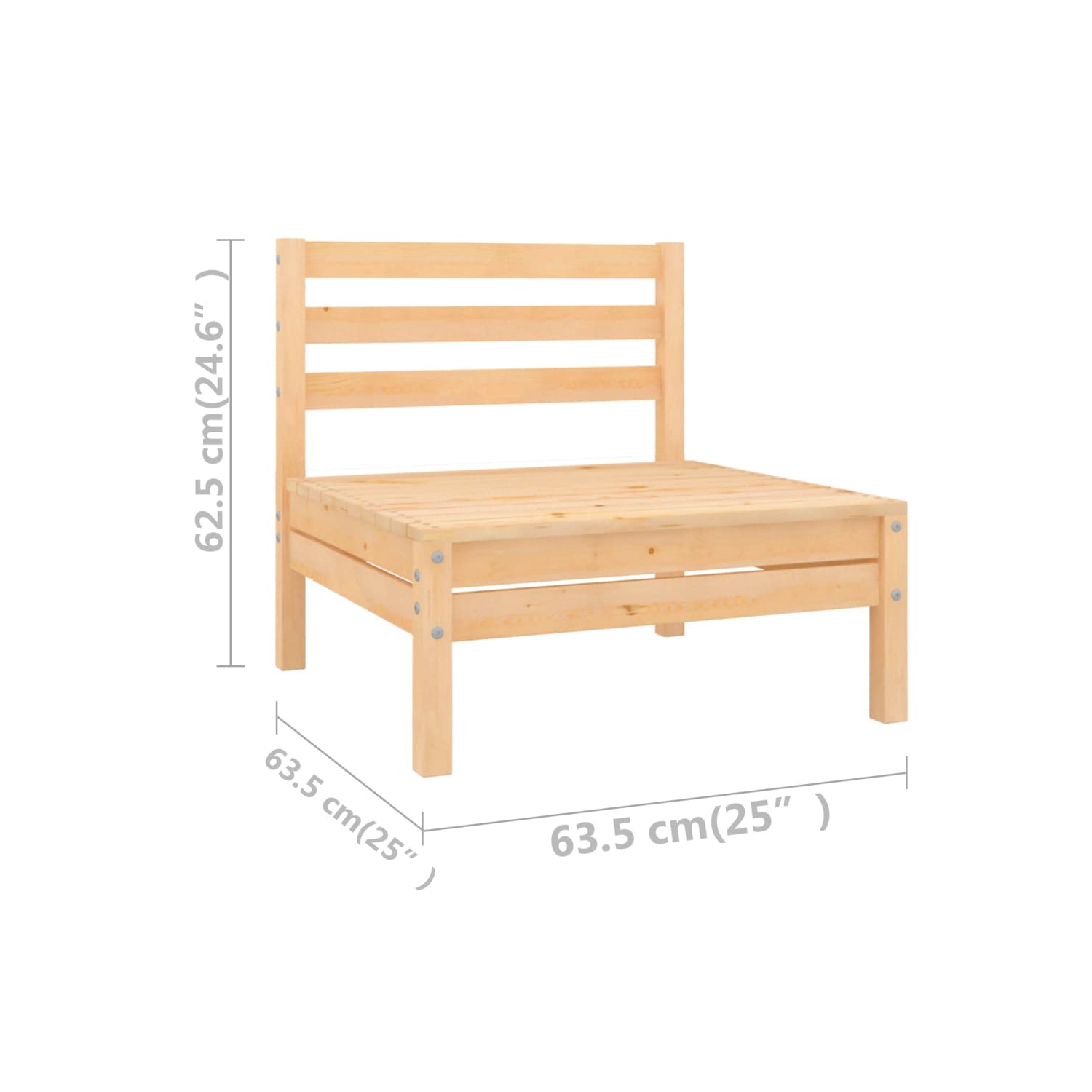 vidaXL 6 Piece Garden Lounge Set Solid Wood Pine