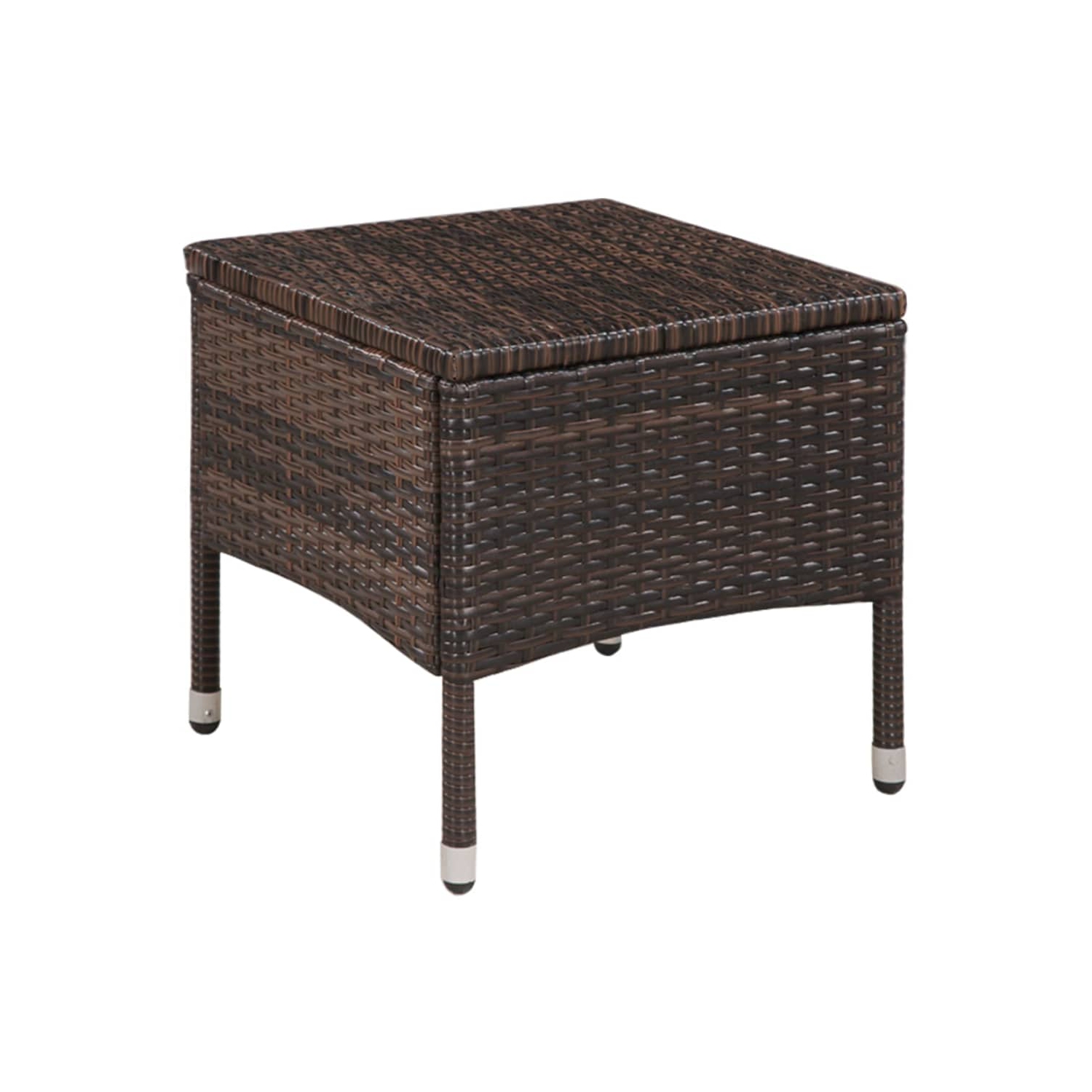 vidaXL 3 Piece Bistro Set Poly Rattan Brown